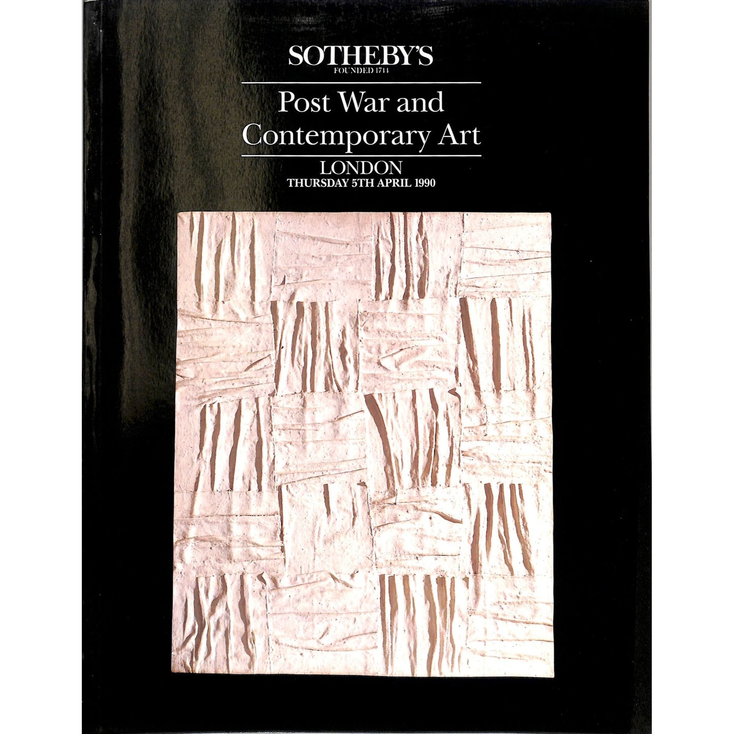 Sotheby's Post War & Contemporary Art Auction Catalog April 5, 1990