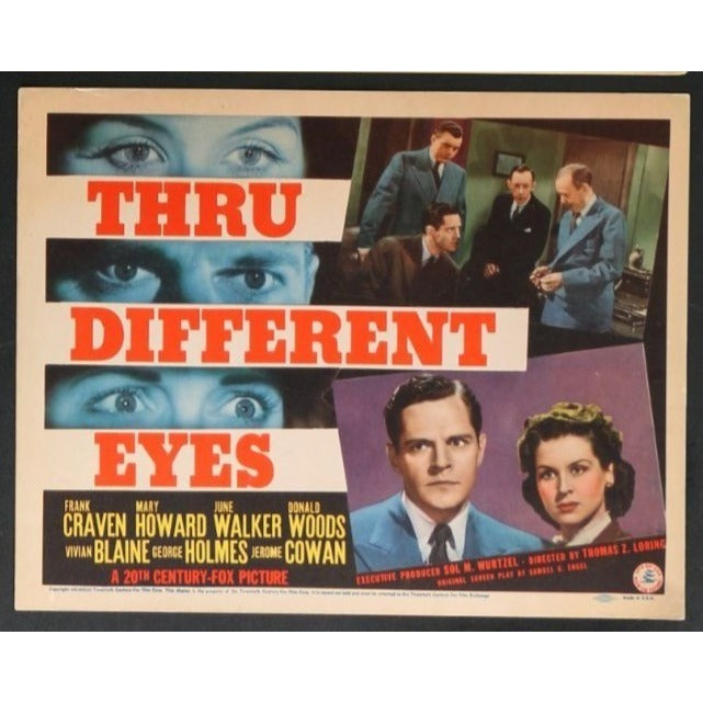 Thru Different Eyes (1942) Original Lobby Card Movie Poster 11x14