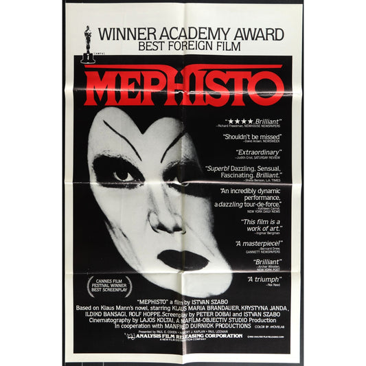 Mephisto (1981) Original Movie Poster Folded 27x41