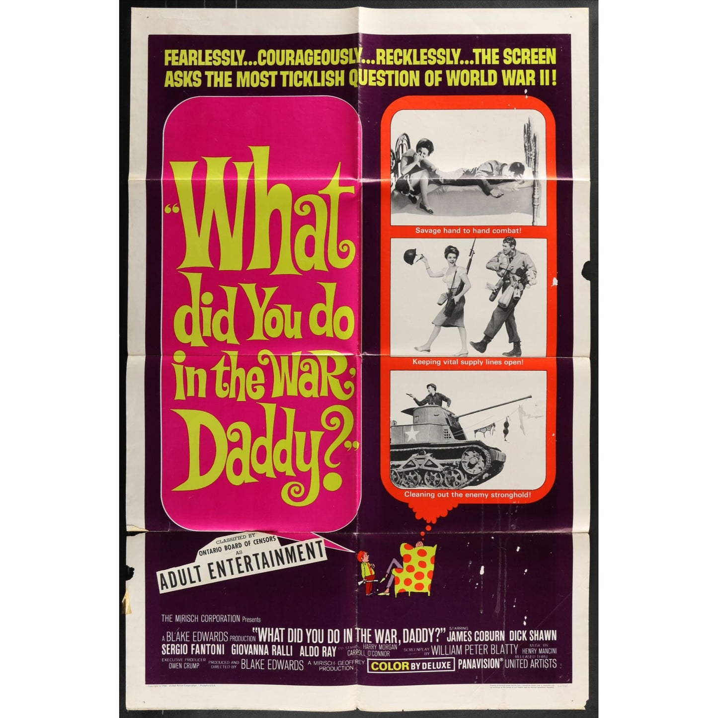 What Did You Do in the War, Daddy? (1966) Original Movie Poster Folded 27x41