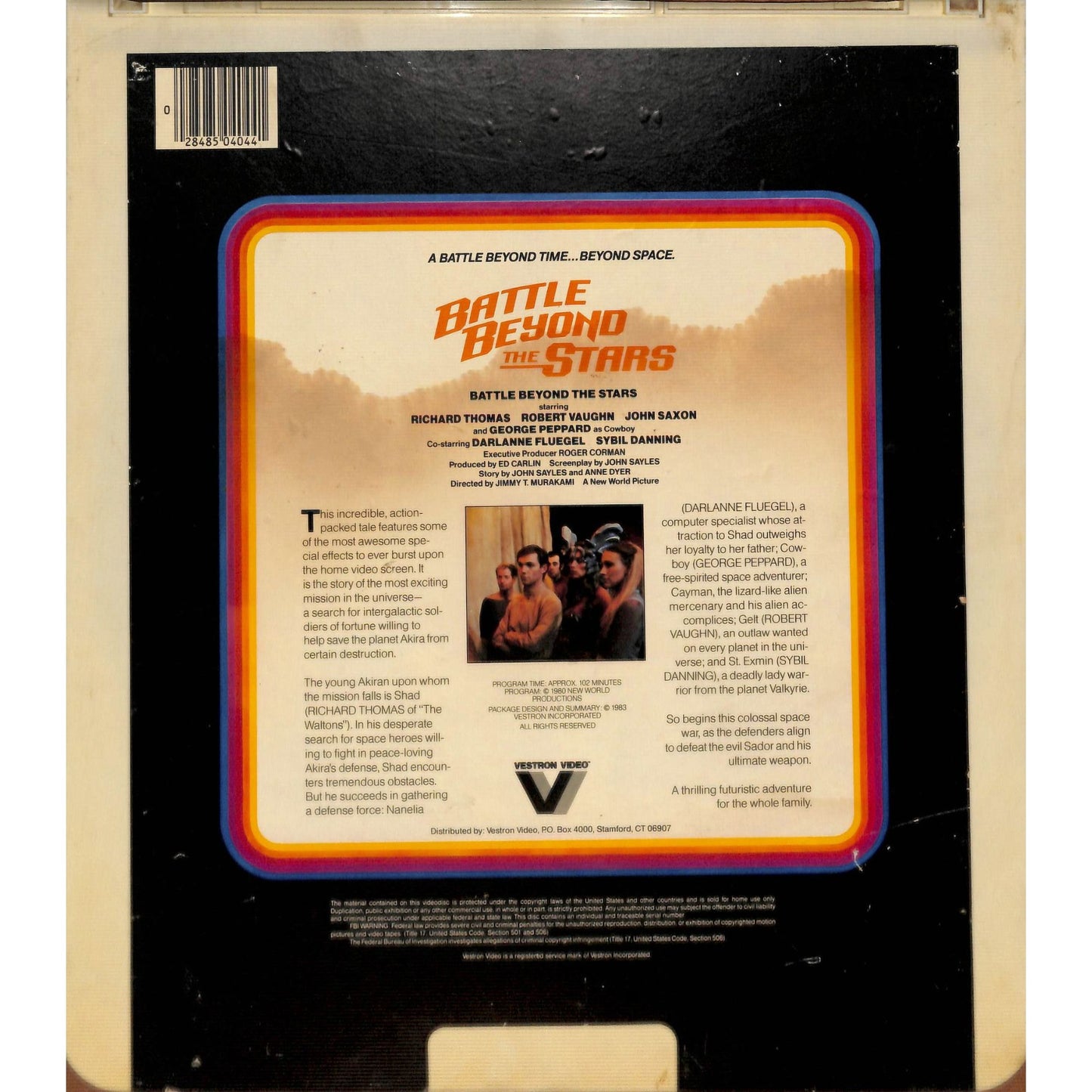 Battle Beyond The Stars (1980) CED RCA SelectaVision Videodisc TESTED WORKING