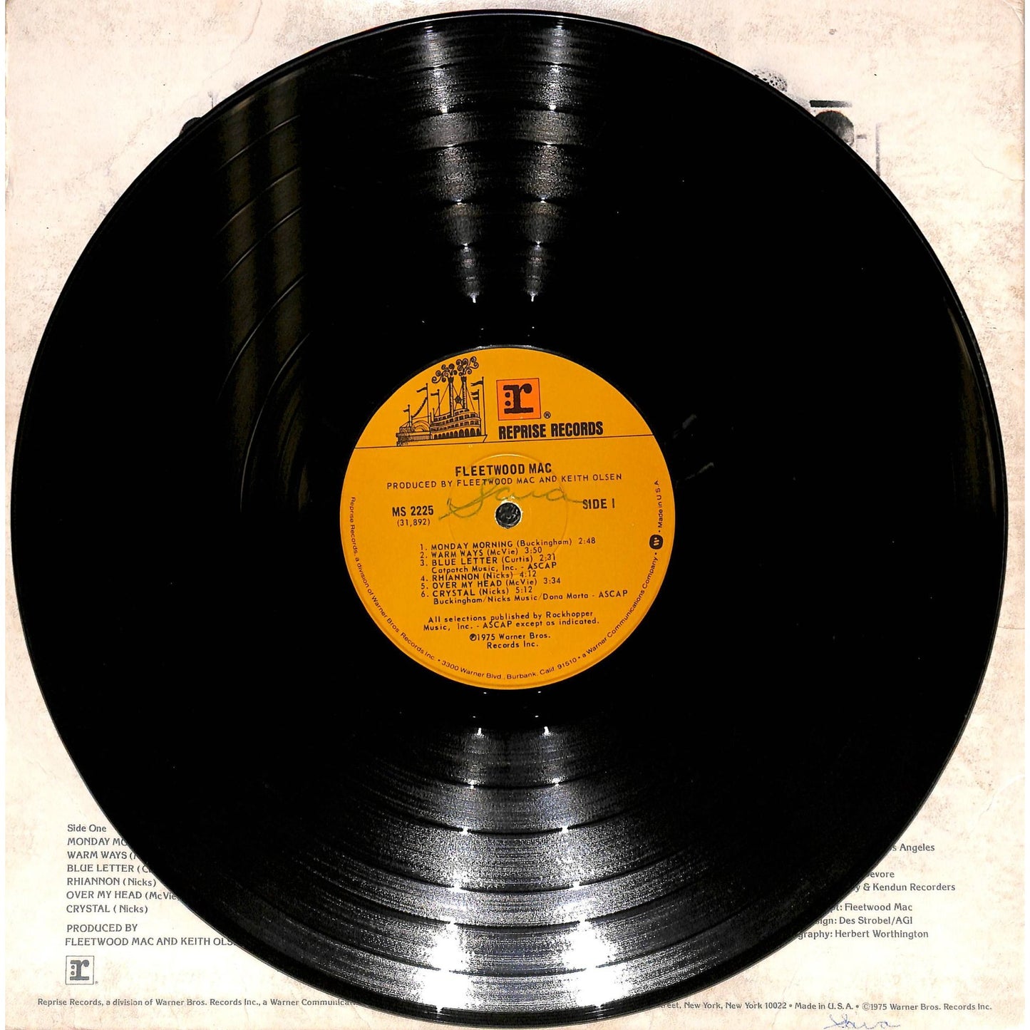 Fleetwood Mac Self-Titled Vinyl Record MS 2225