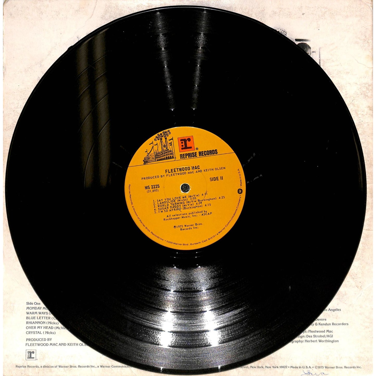 Fleetwood Mac Self-Titled Vinyl Record MS 2225