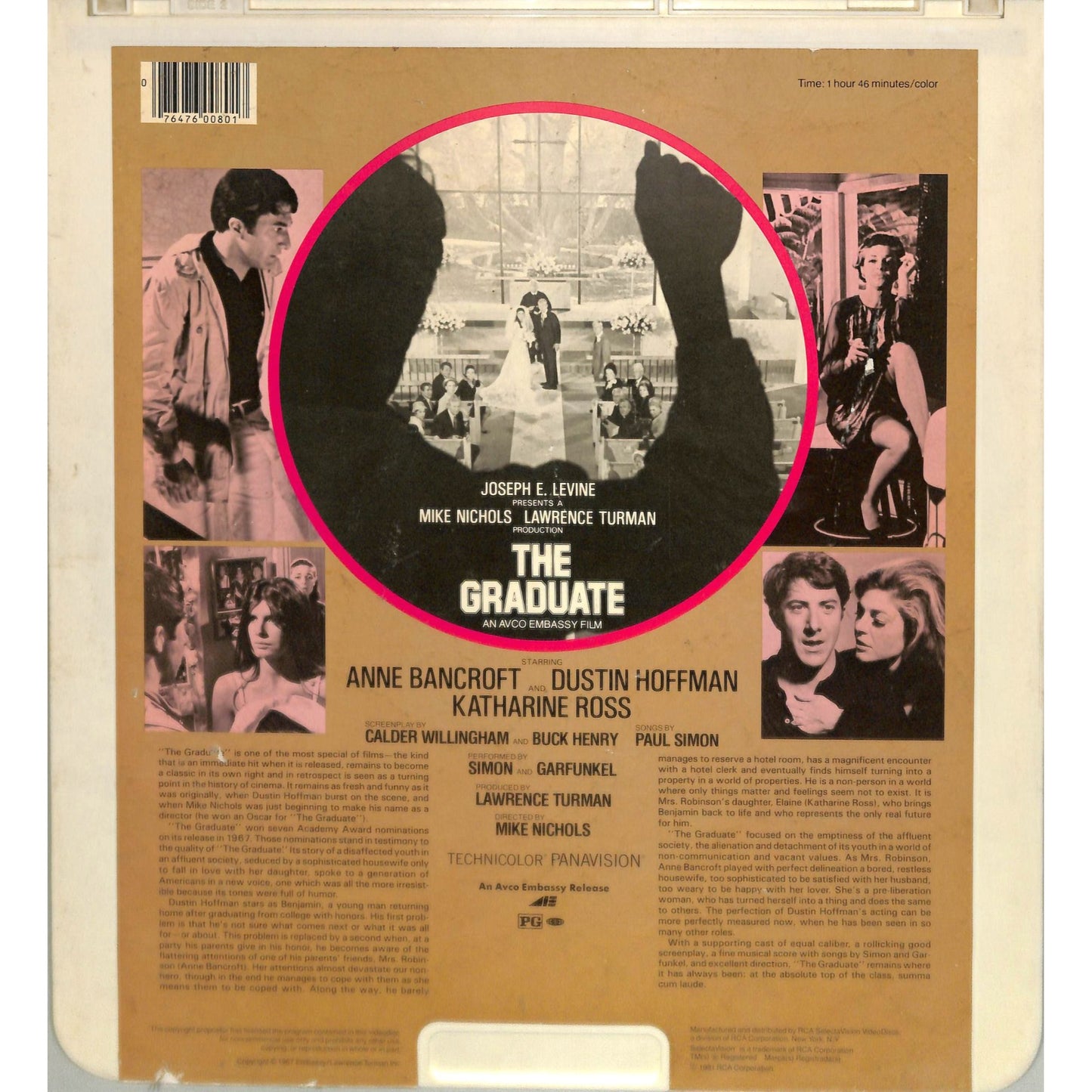 The Graduate (1967) Vintage CED Videodisc
