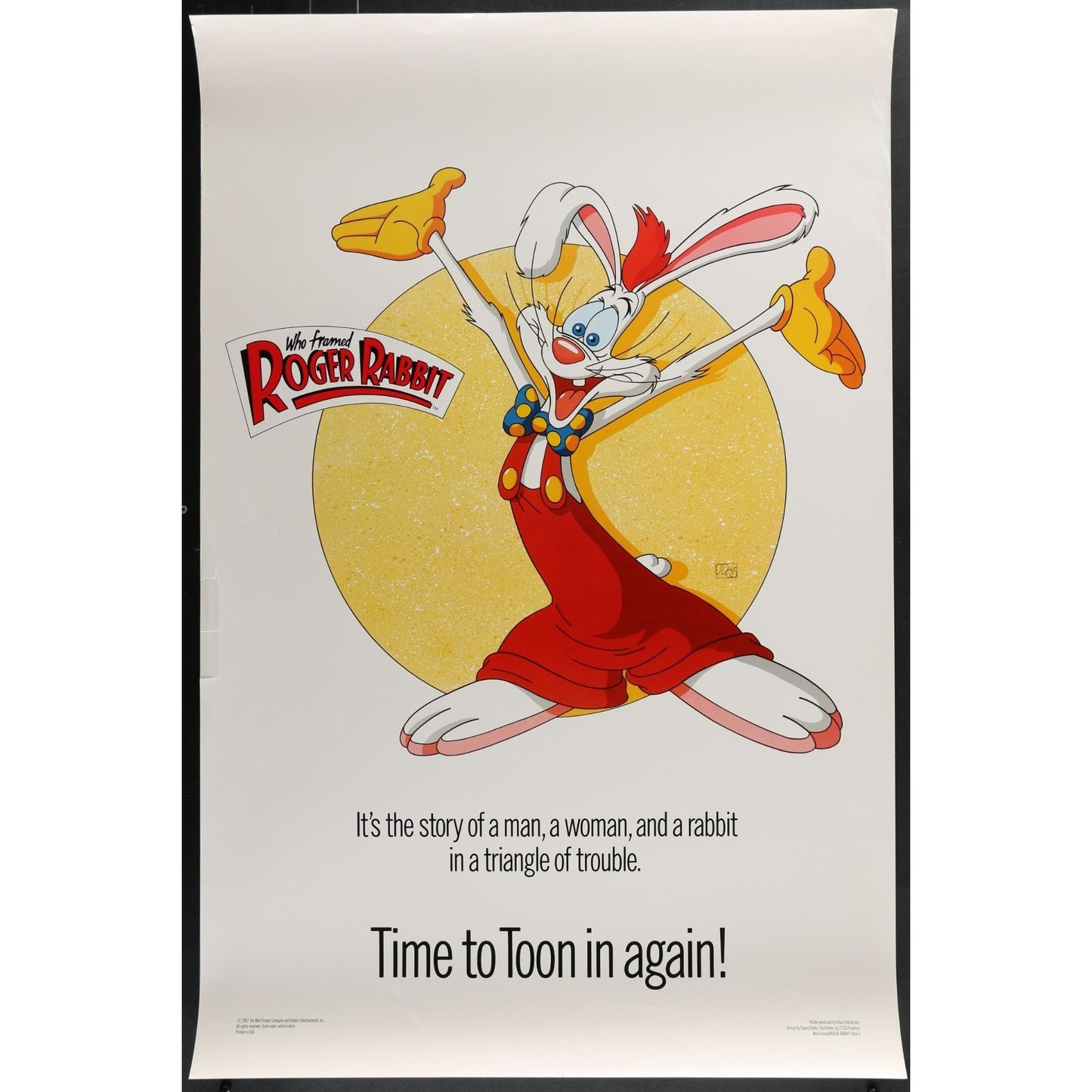 Who Framed Roger Rabbit (1988) Original Movie Poster Rolled 27x40