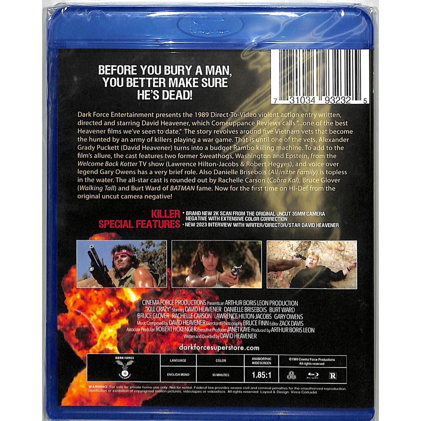 Kill Crazy (1990) Blu Ray Brand New Sealed