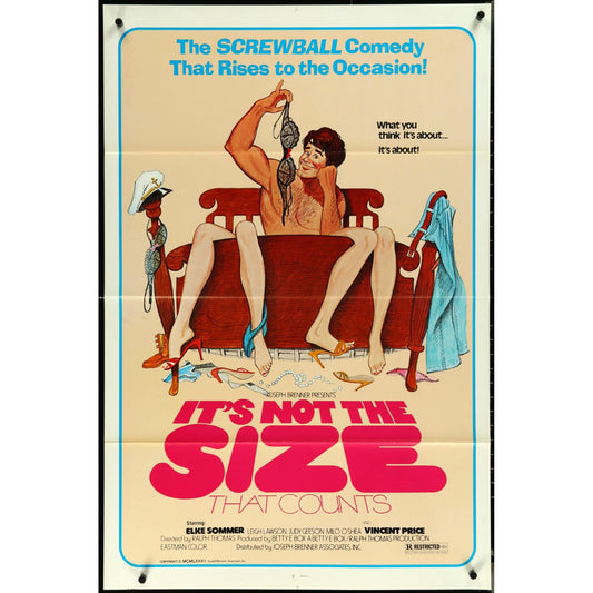 It's Not the Size That Counts (1974) Original Movie Poster Folded 27x41 EM8-484
