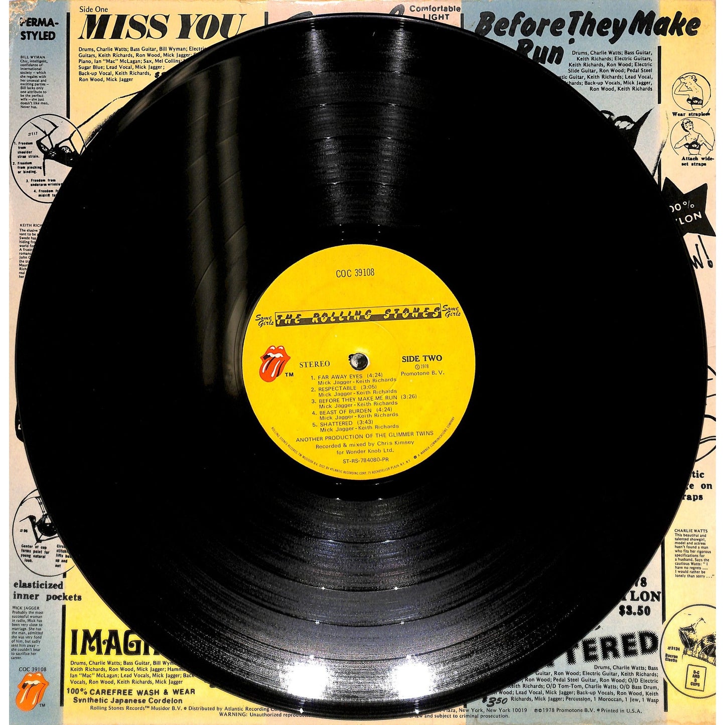 The Rolling Stones - Some Girls Vinyl Record COC 39108