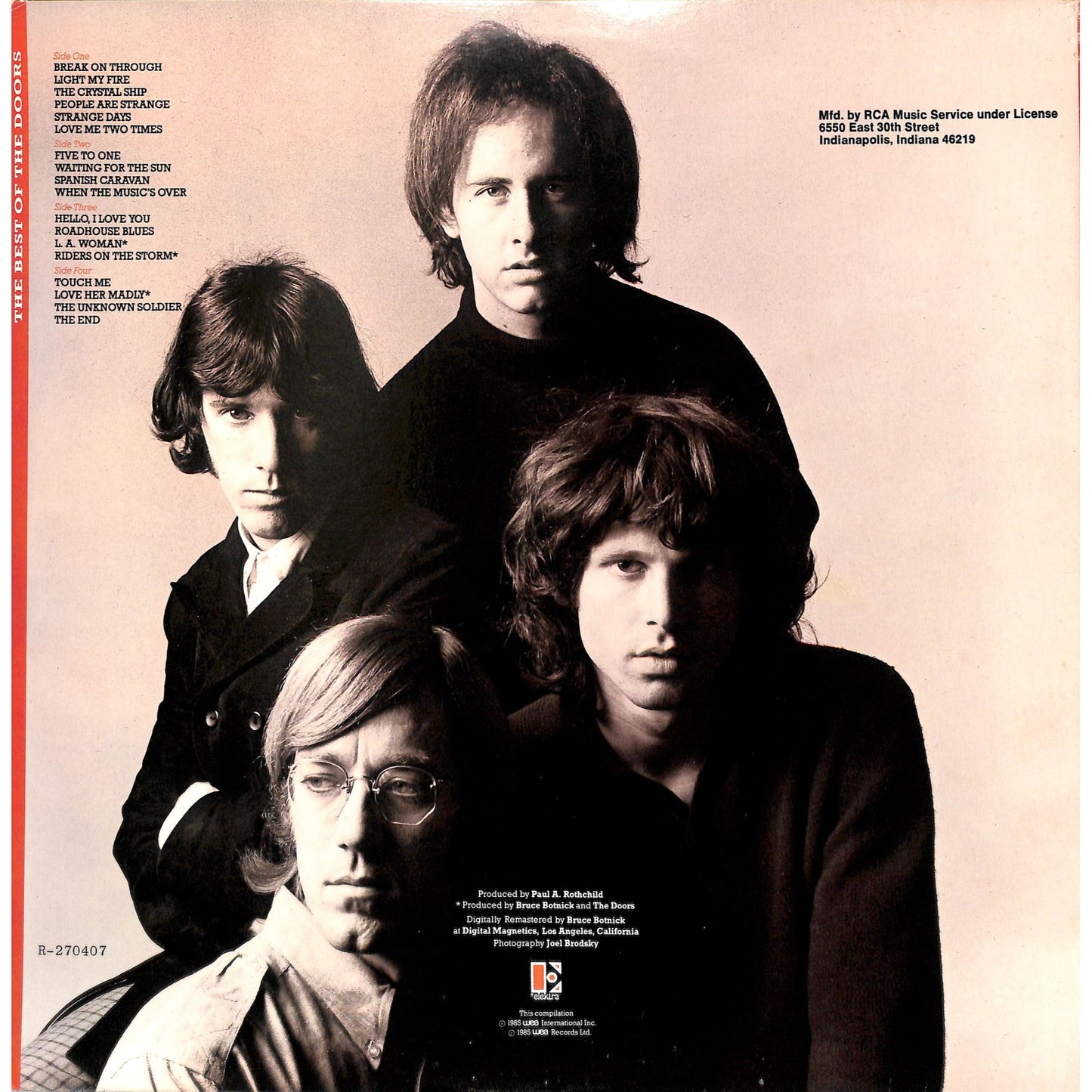 The Best of the Doors 2LP Vinyl Record 960 345-1