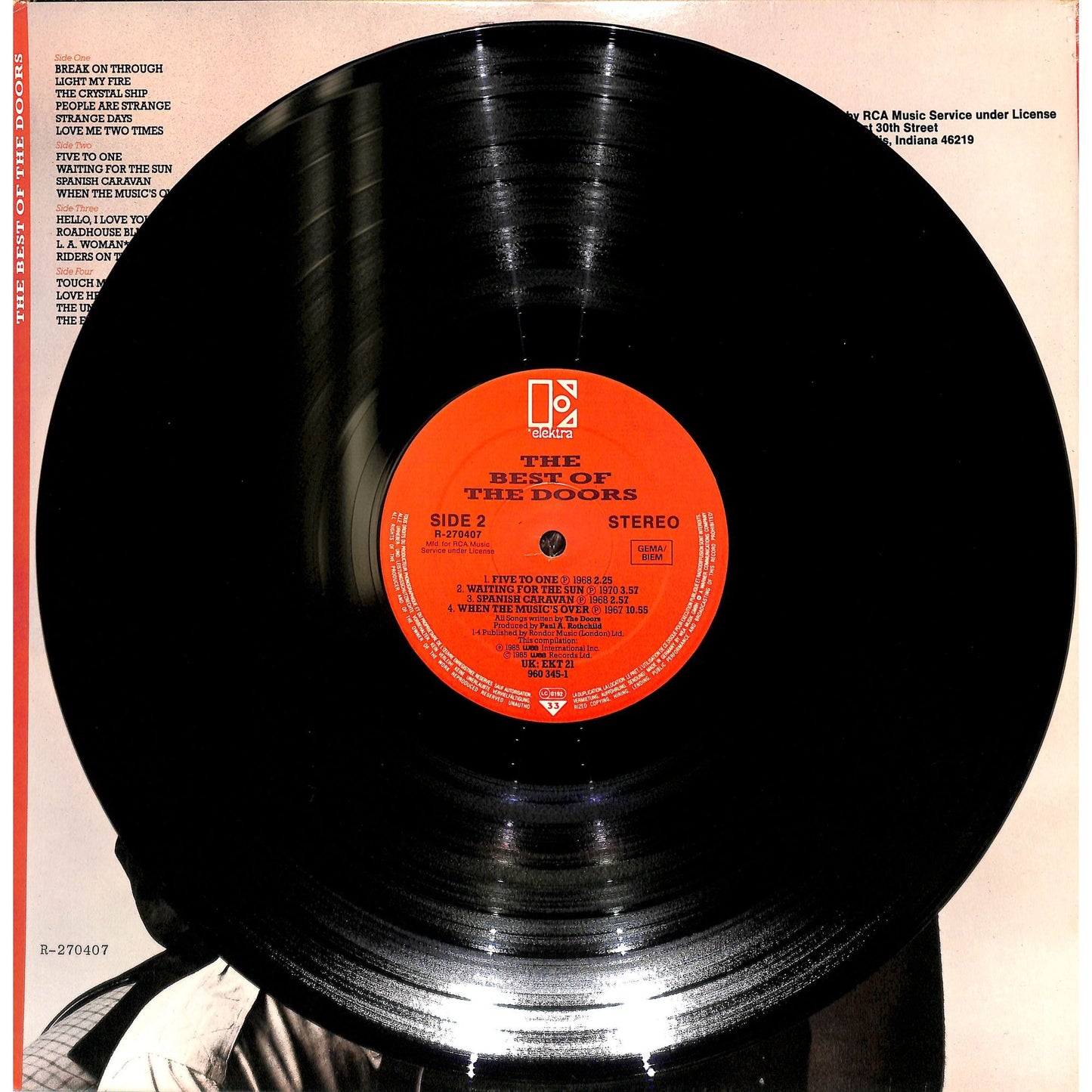 The Best of the Doors 2LP Vinyl Record 960 345-1