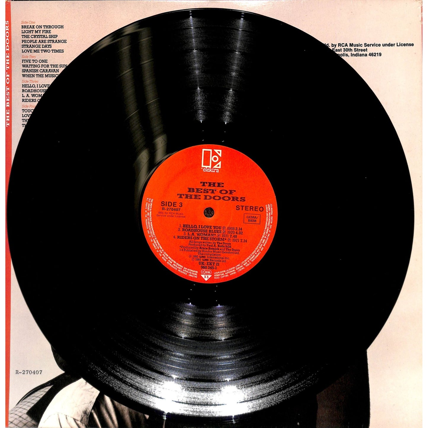 The Best of the Doors 2LP Vinyl Record 960 345-1