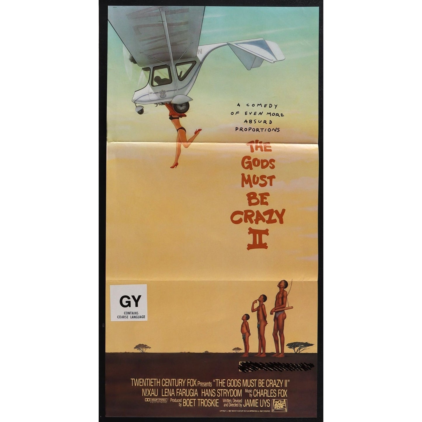 The Gods Must Be Crazy (1980) Original Daybill Movie Poster