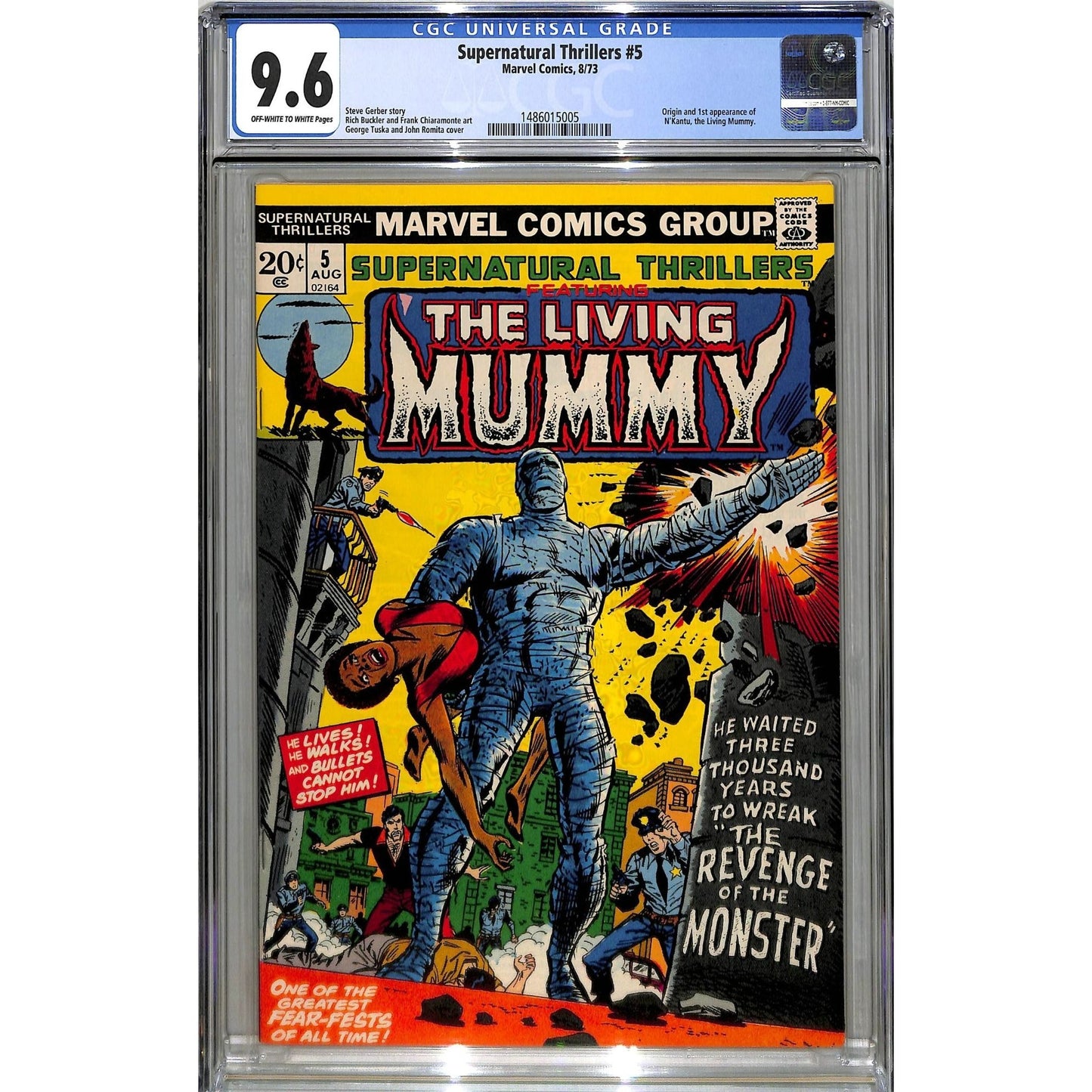 Supernatural Thrillers #5 (1973) CGC 9.6 First App. N'Kantu The Living Mummy