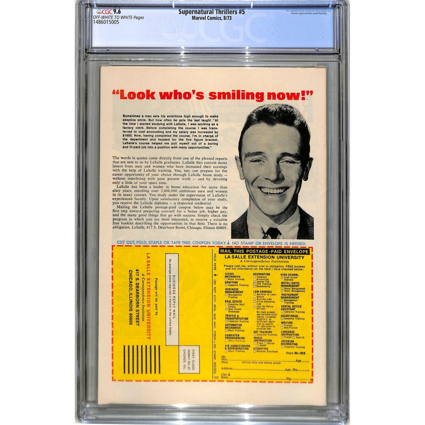 Supernatural Thrillers #5 (1973) CGC 9.6 First App. N'Kantu The Living Mummy
