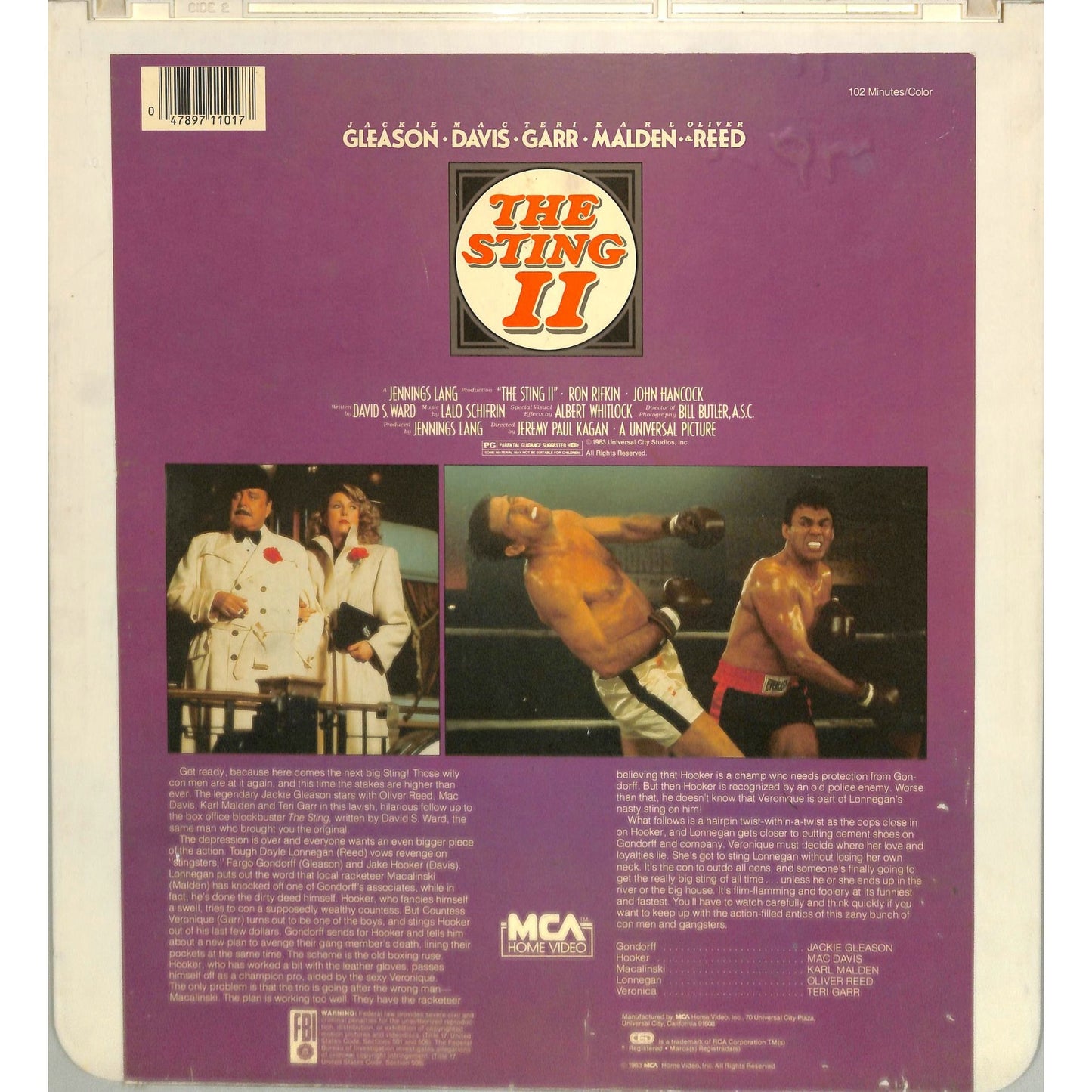 The Sting II (1983) Vintage CED Videodisc