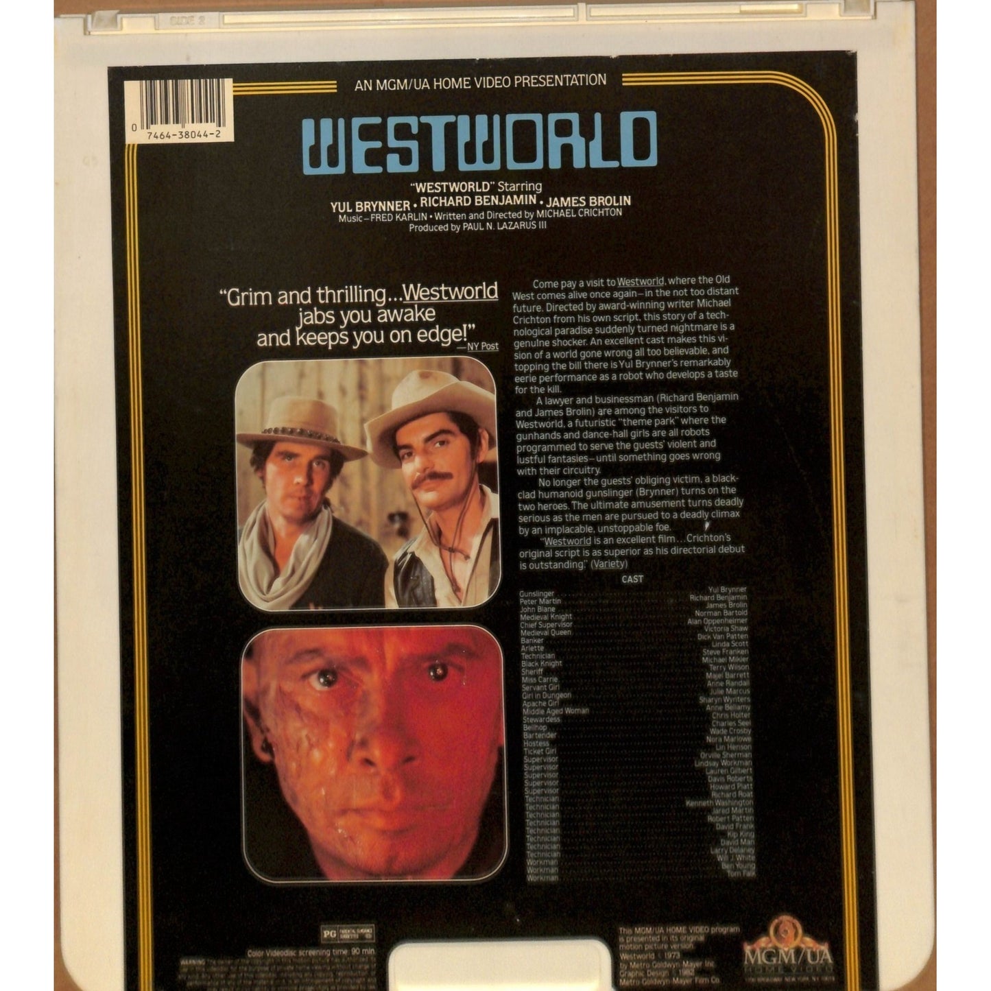 Westworld (1973) Vintage CED RCA SelectaVision Videodisc TESTEDWORKING