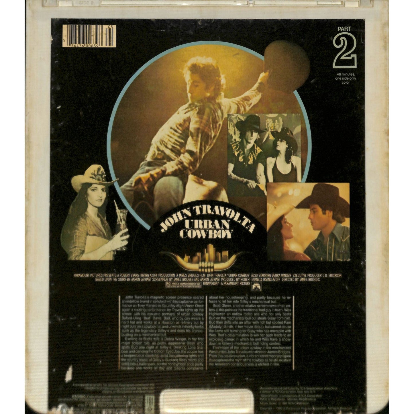 Urban Cowboy Part 1 & 2 (1980) Vintage RCA CED Videodiscs TESTED WORKING