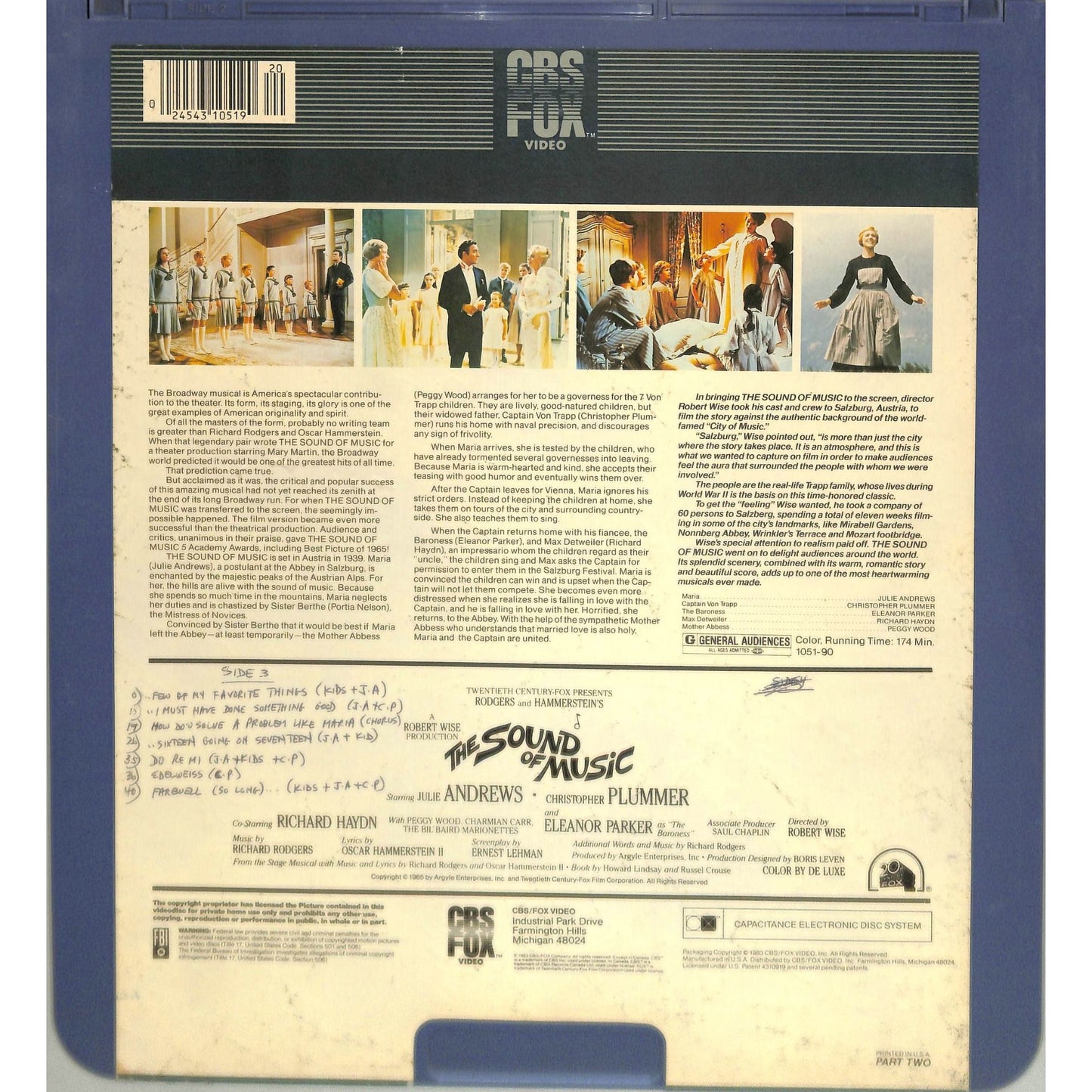 The Sound of Music (1965) Vintage Double CED Videodisc