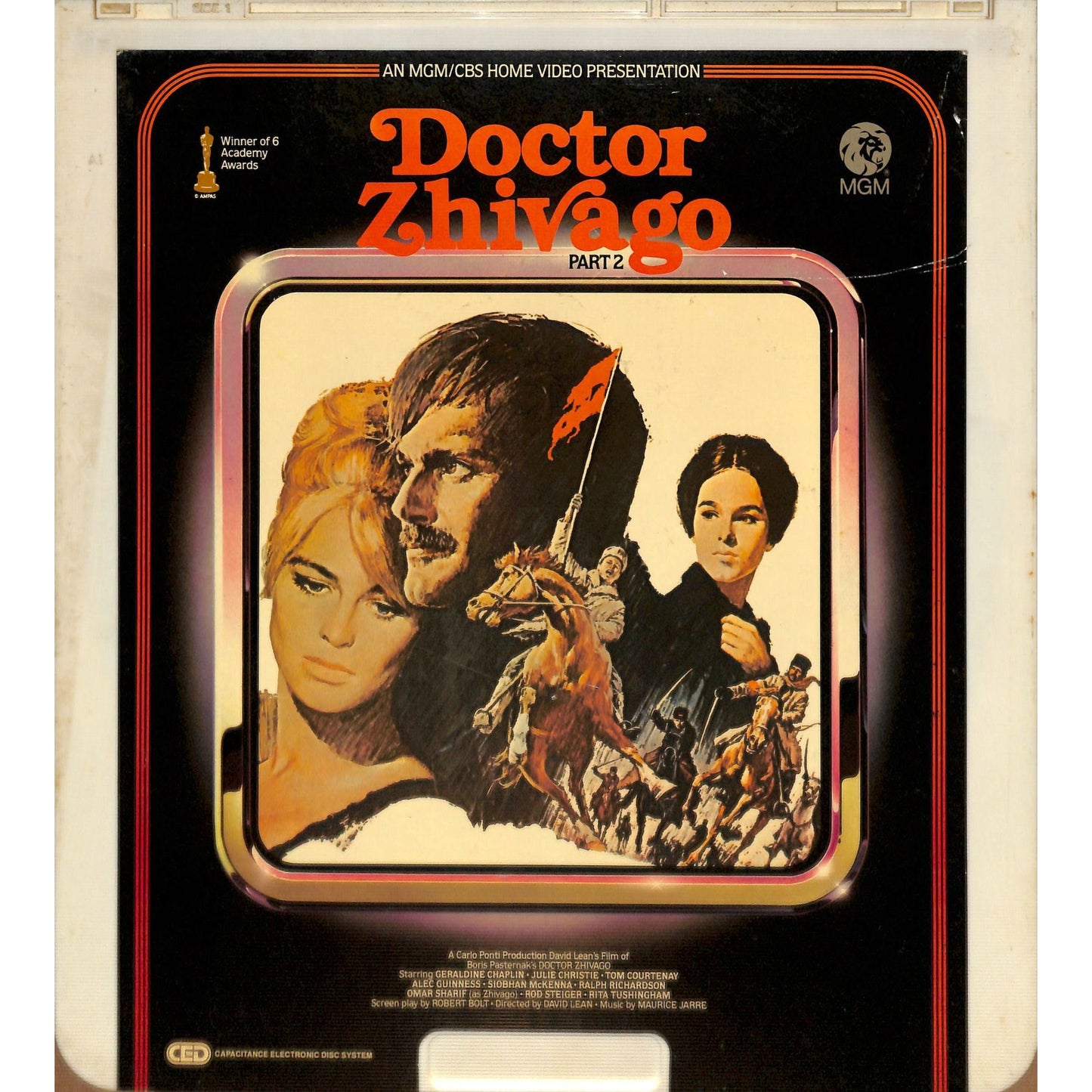 Doctor Zhivago Parts 1 & 2 (1965) Vintage CED Videodisc TESTED WORKING
