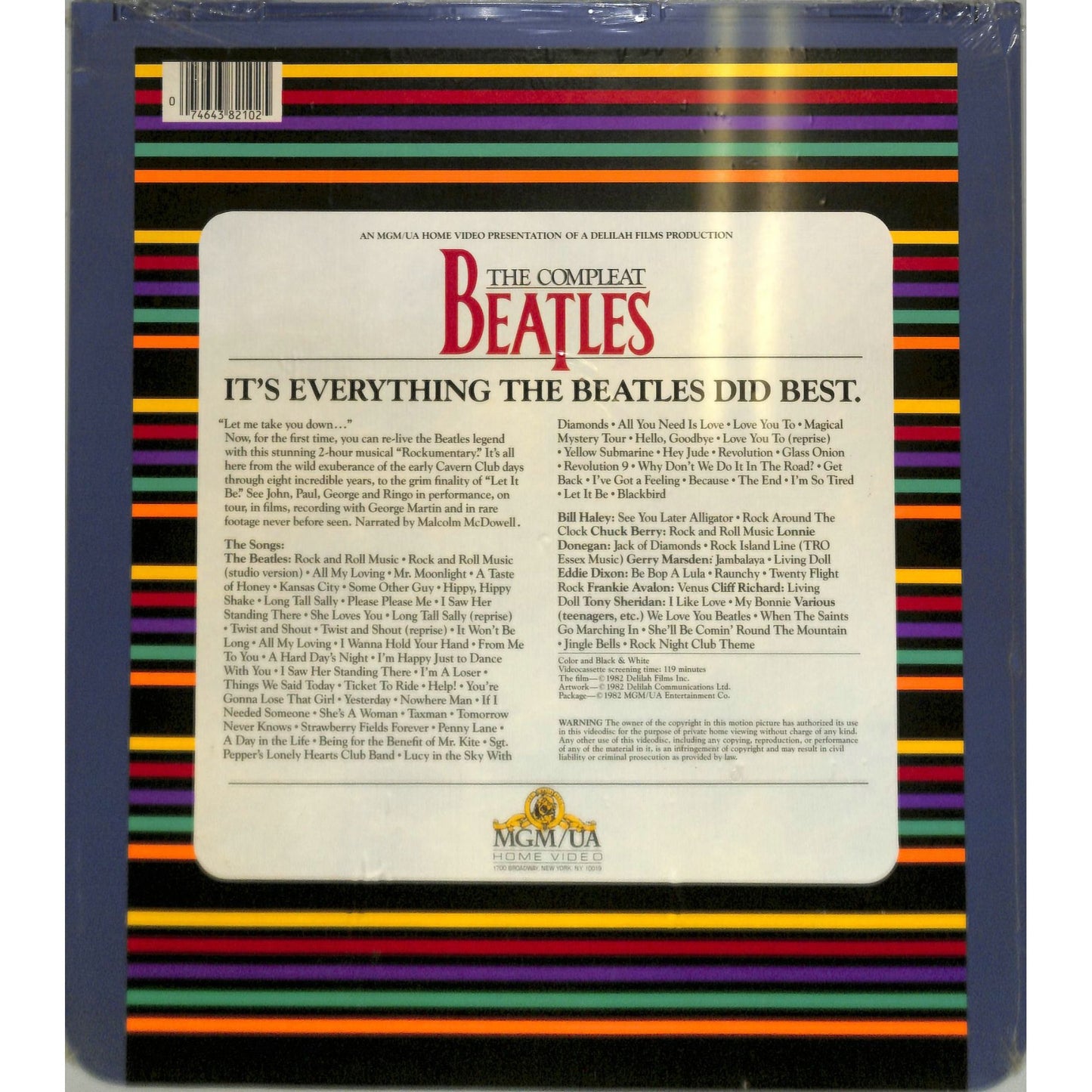 The Compleat Beatles (1982) Vintage CED Videodisc TESTED WORKING