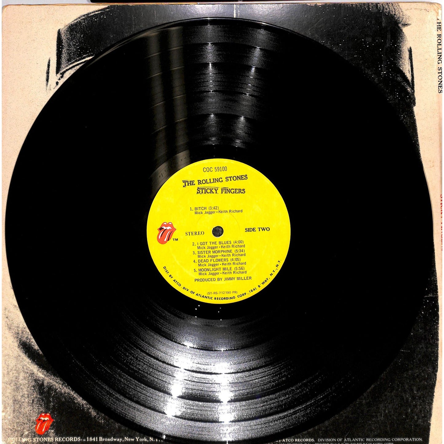 The Rolling Stones - Sticky Fingers Vinyl Record COC 59100