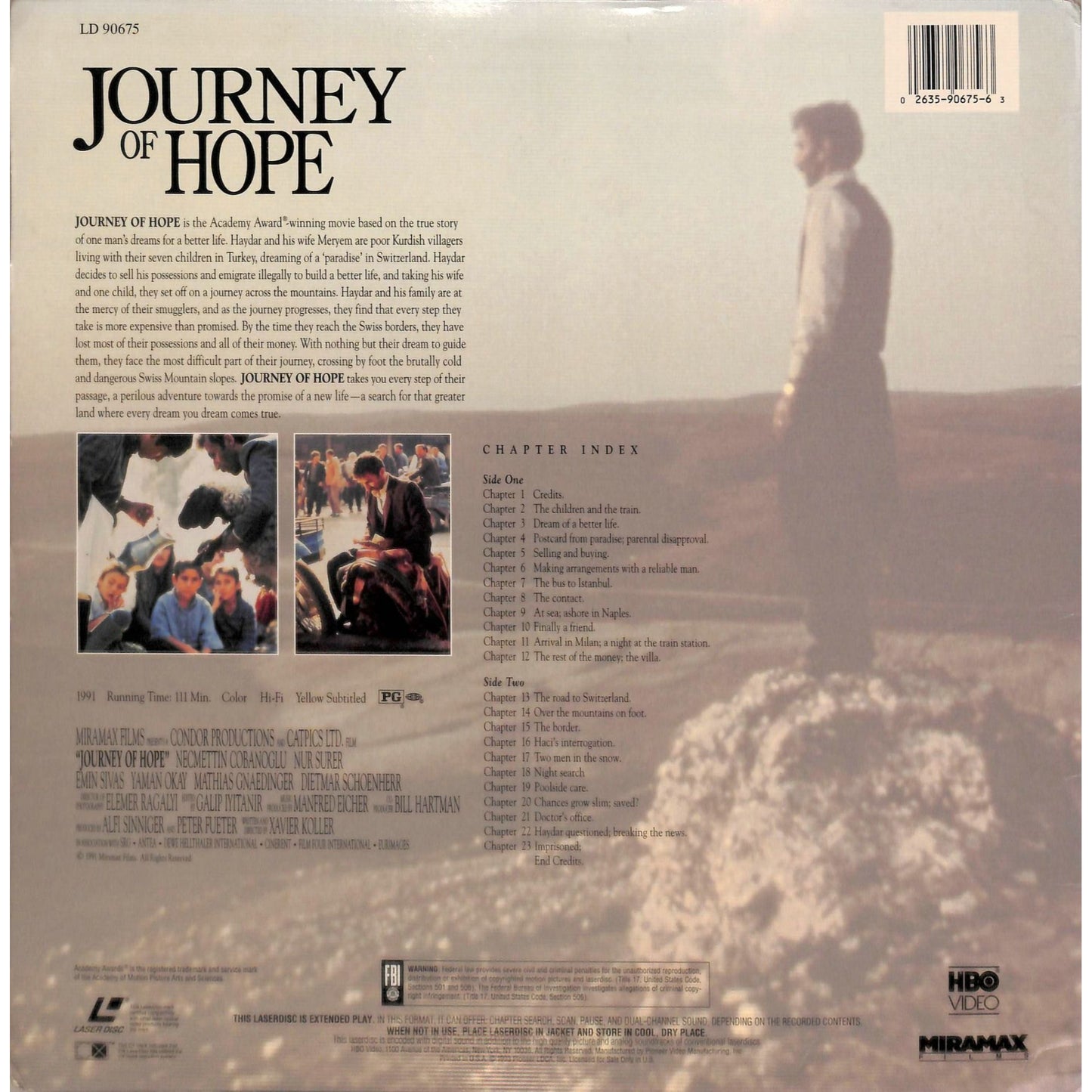 Journey of Hope (1990) Laserdisc