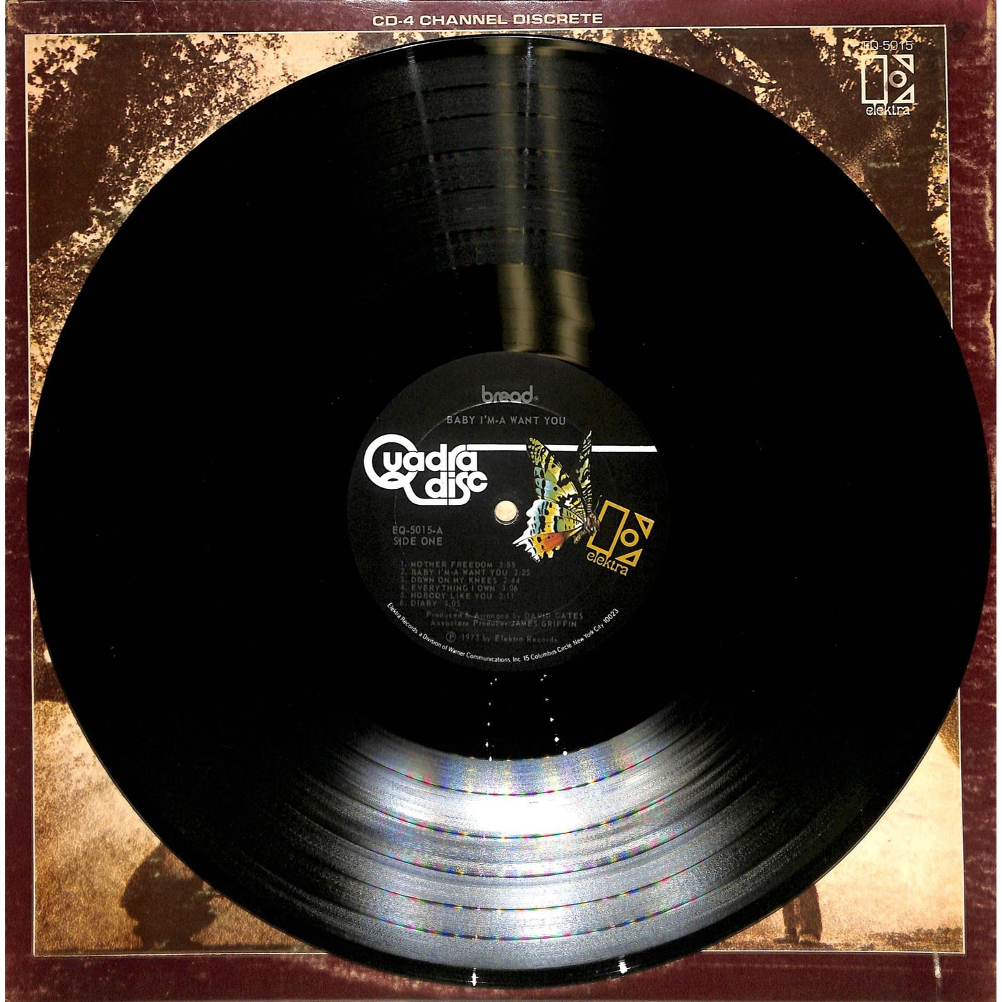 Bread - Baby I'm-a Want You (1974) Quadraphonic Reissue Vinyl Record EQ-5015