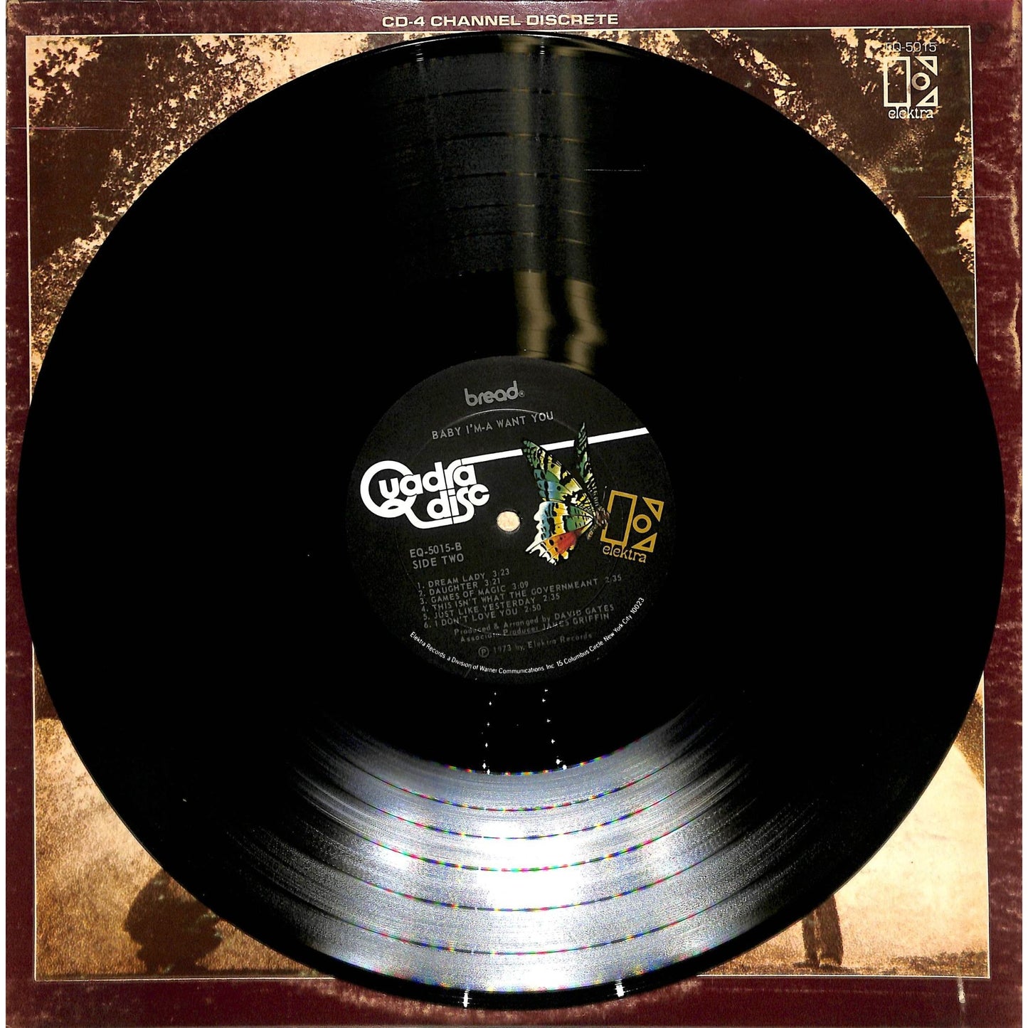 Bread - Baby I'm-a Want You (1974) Quadraphonic Reissue Vinyl Record EQ-5015