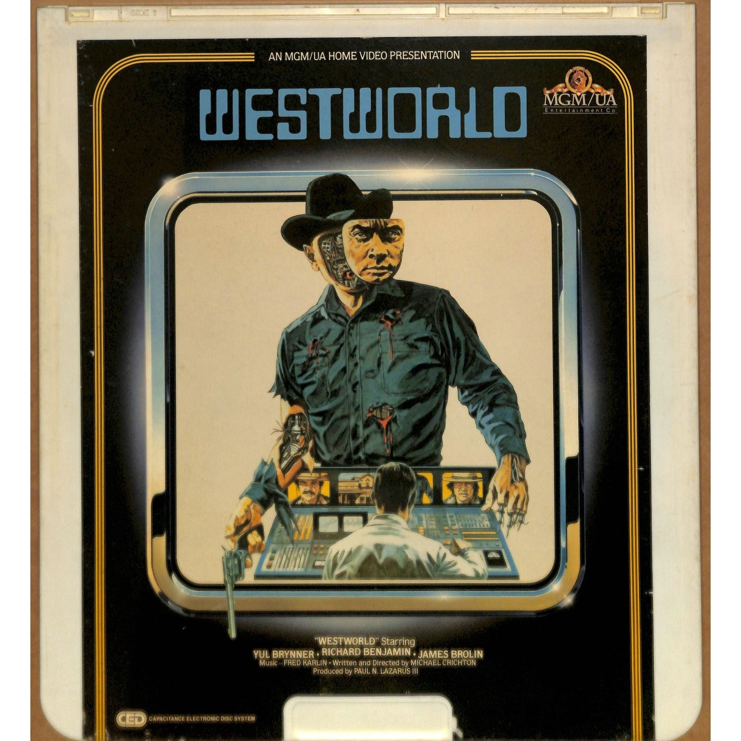 Westworld (1973) Vintage CED Videodisc TESTED WORKING