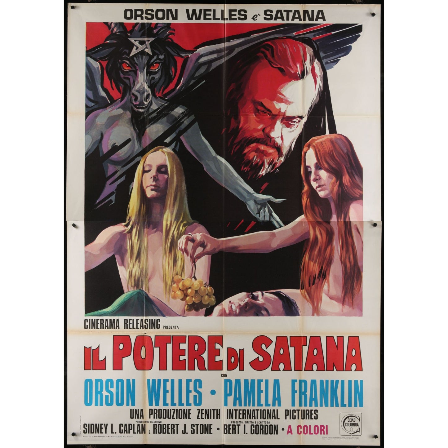 Necromancy (1972) Original Italian 2P Movie Poster 55x78
