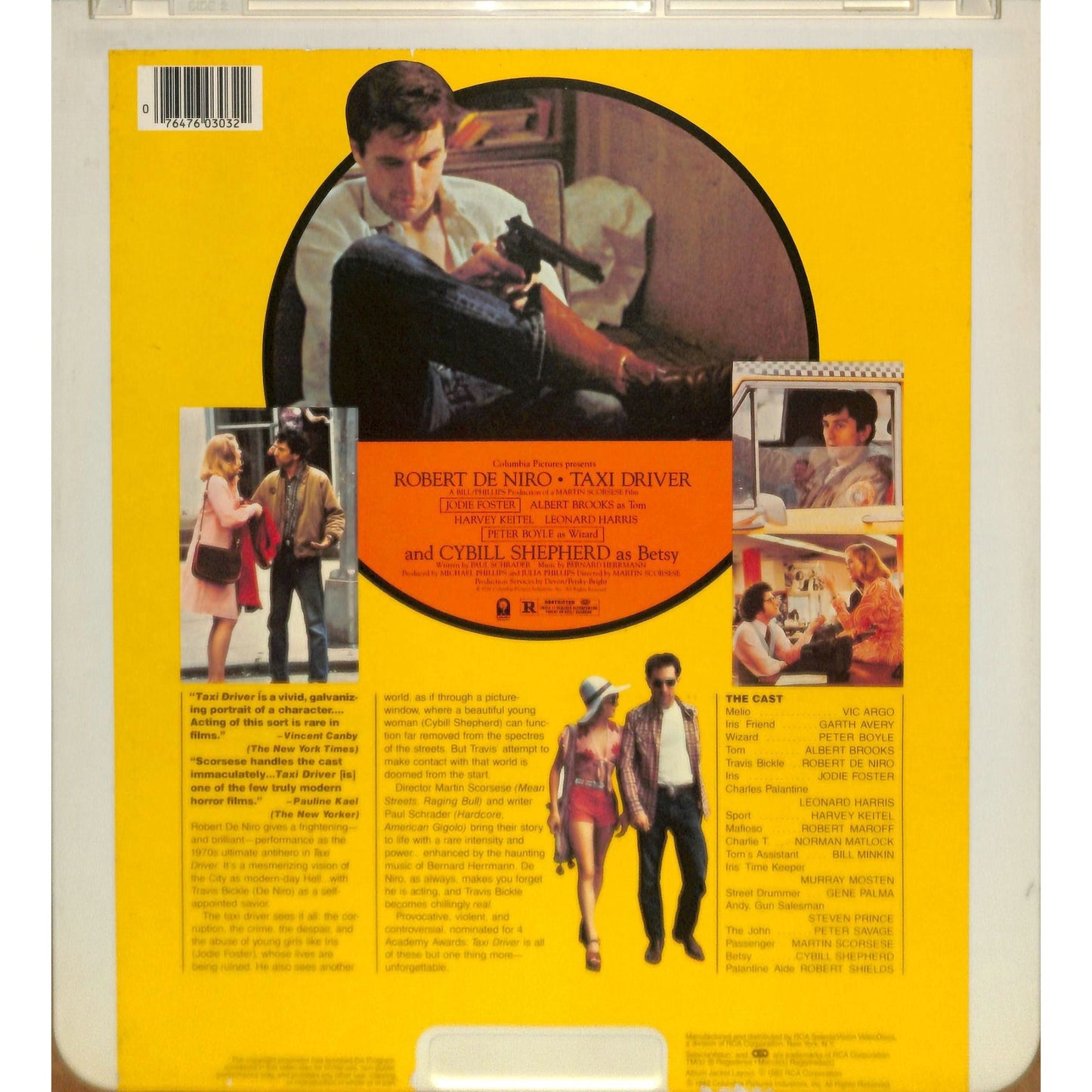 Taxi Driver (1982) Vintage CED RCA SelectaVision Videodisc TESTEDWORKING