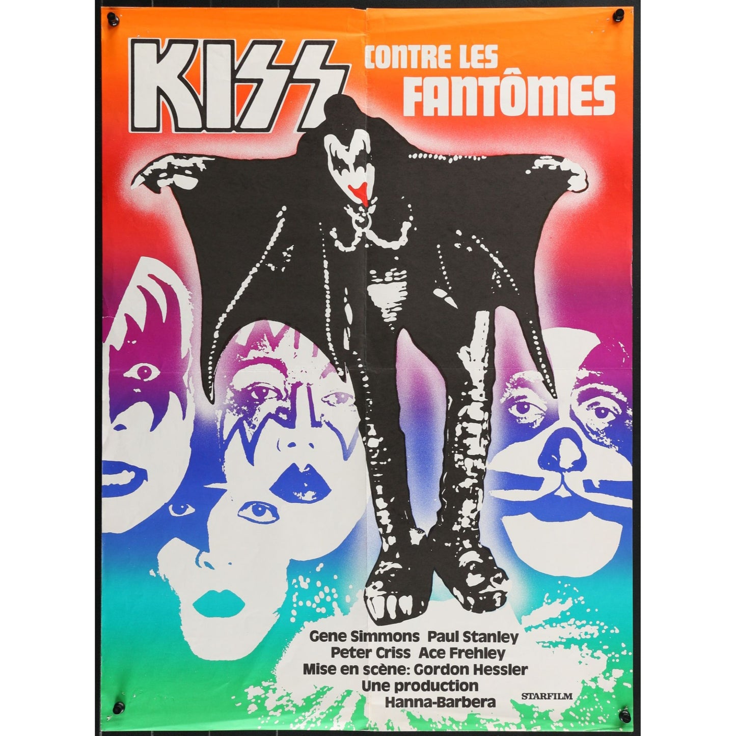 KISS Meets the Phantom of the Park (1978) Original Folded Swiss Movie Poster