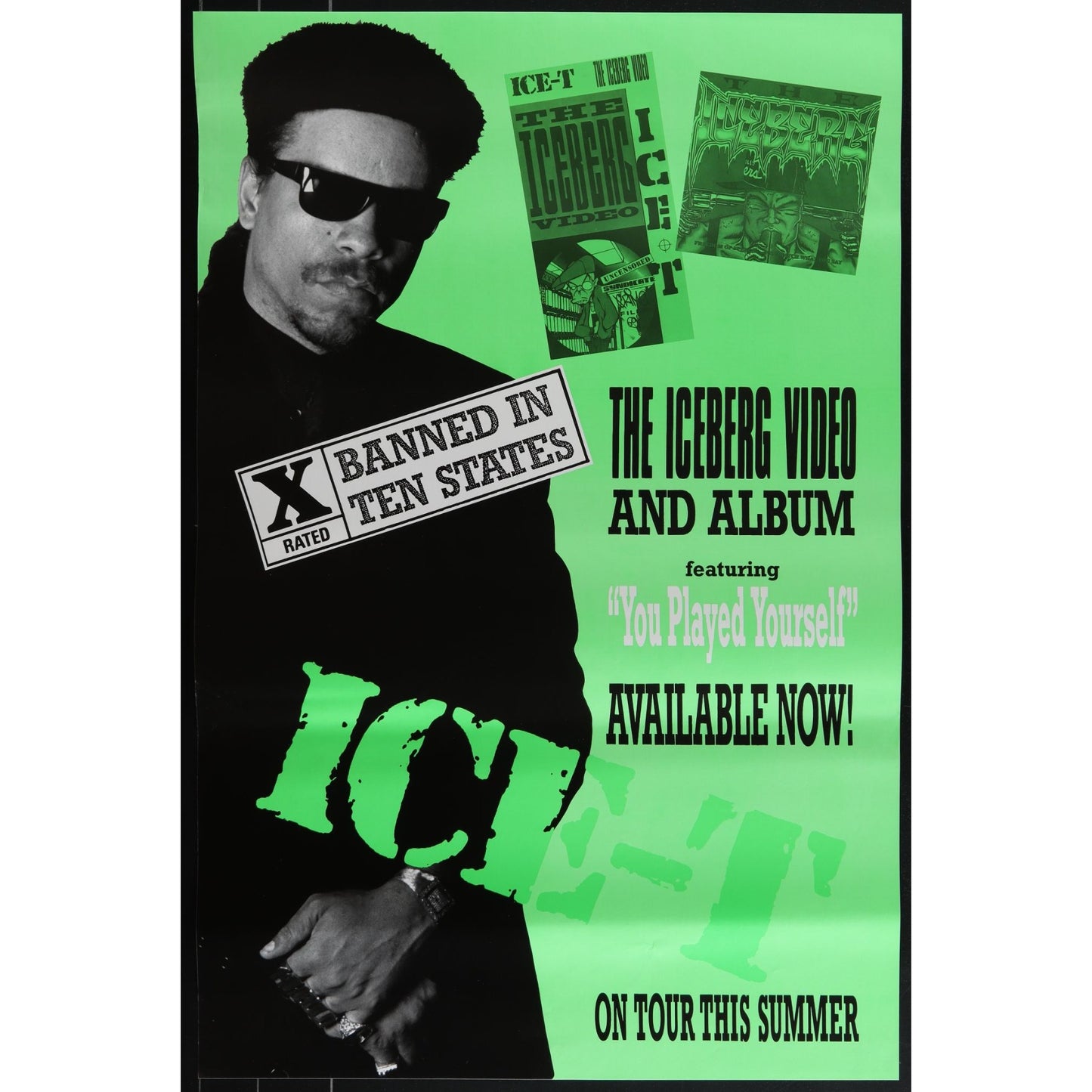 ICE-T Iceberg (1980) Original Music Poster 23x35