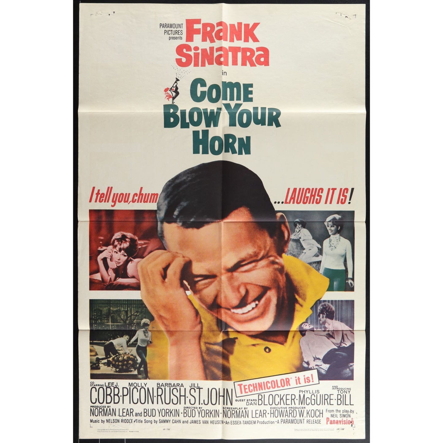 Come Blow Your Horn (1963) Original Movie Poster Folded 27x41