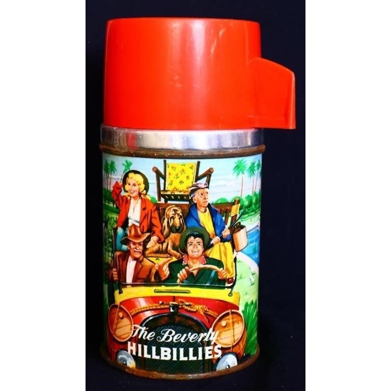 Vintage metal Beverly Hillbillies lunchbox w/ thermos