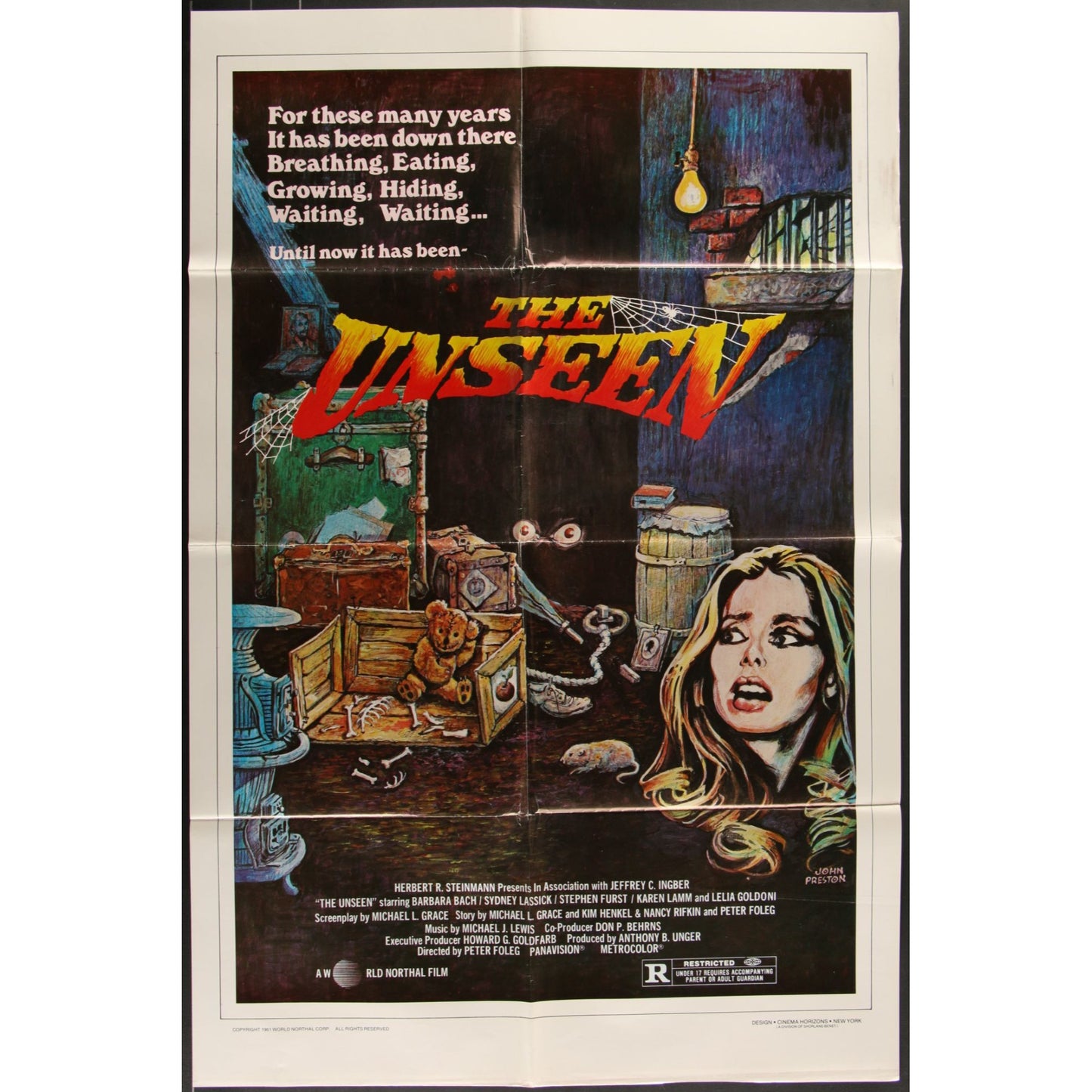 The Unseen (1980) Original Movie Poster Folded 27x41