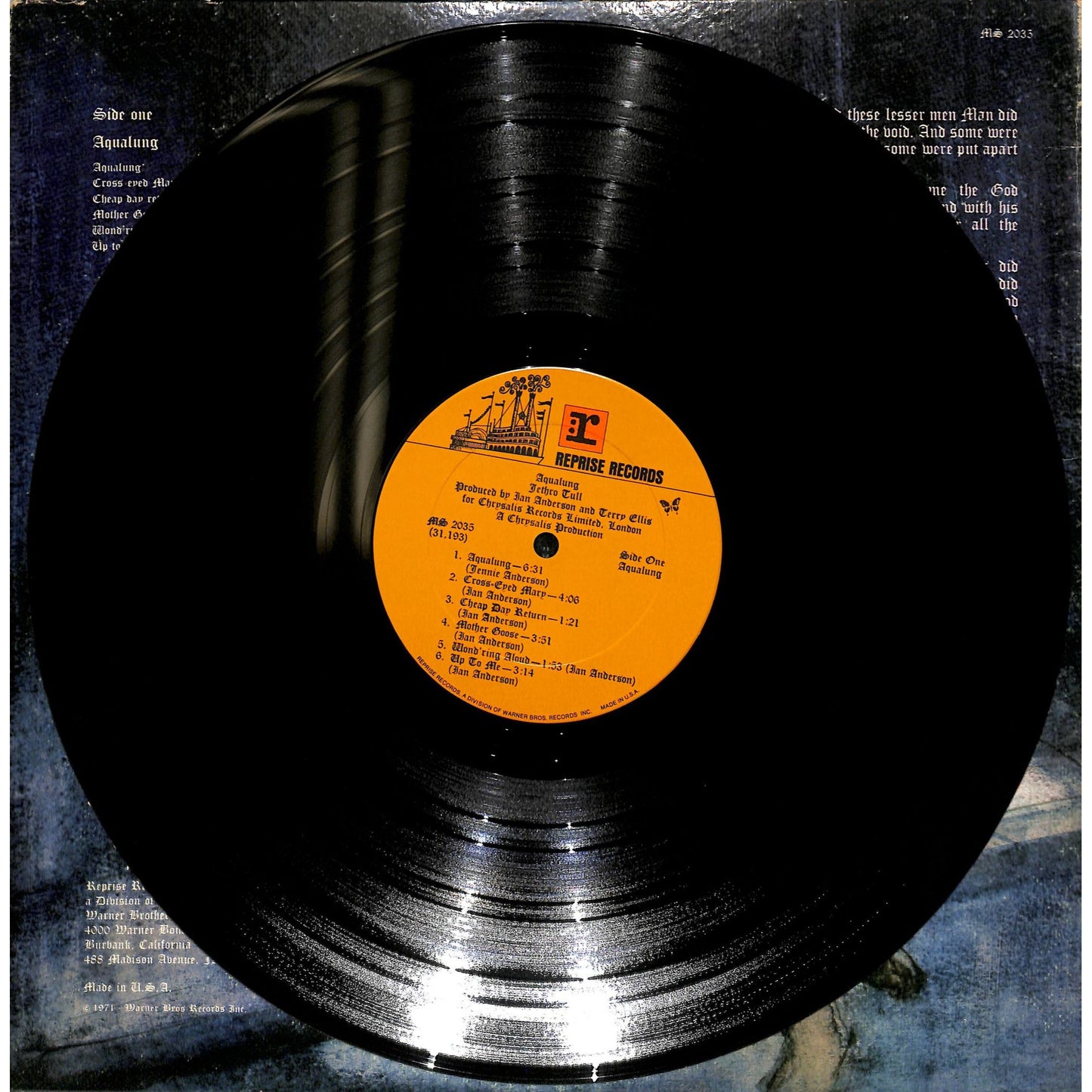 Jethro Tull - Aqualung Vinyl Record MS 2035