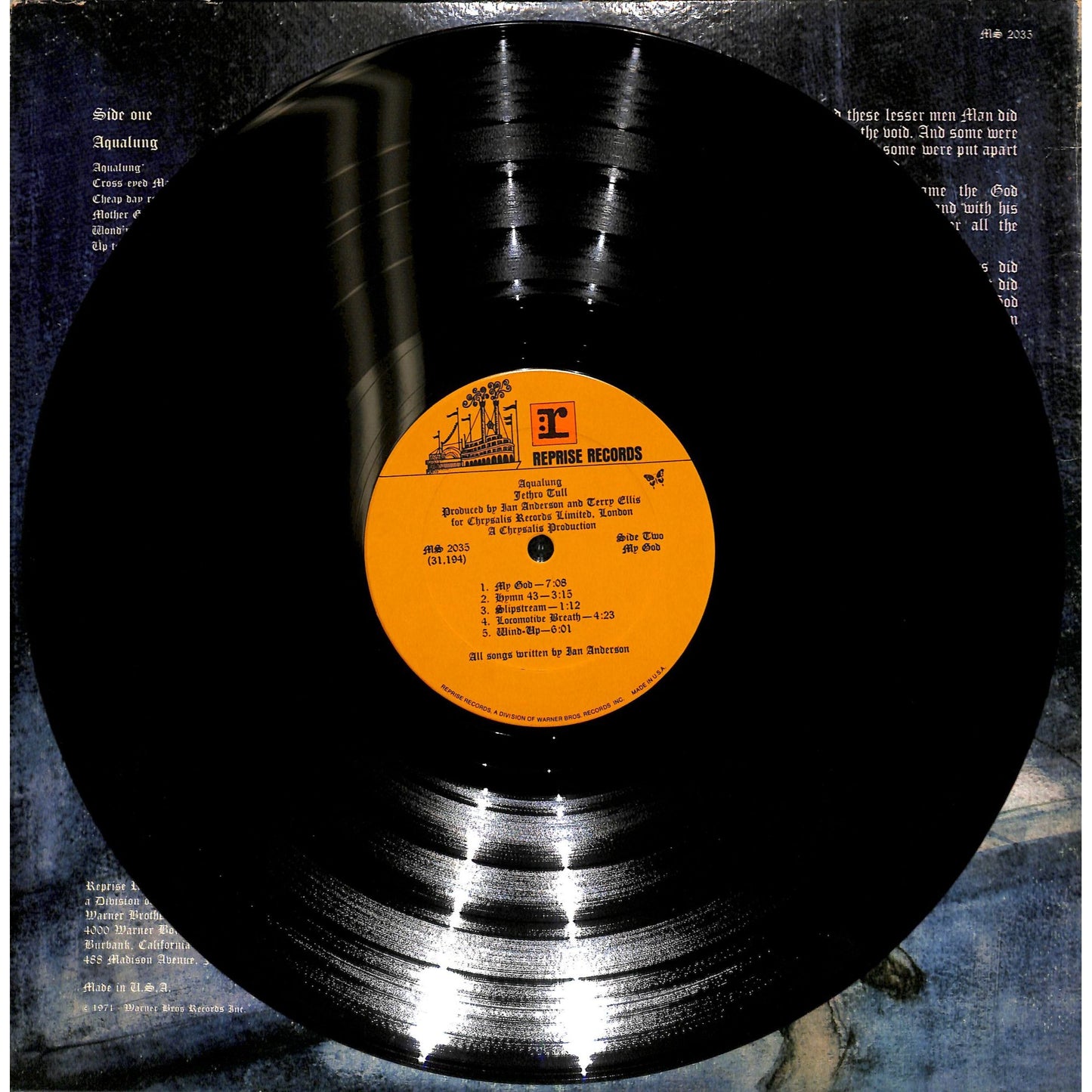 Jethro Tull - Aqualung Vinyl Record MS 2035