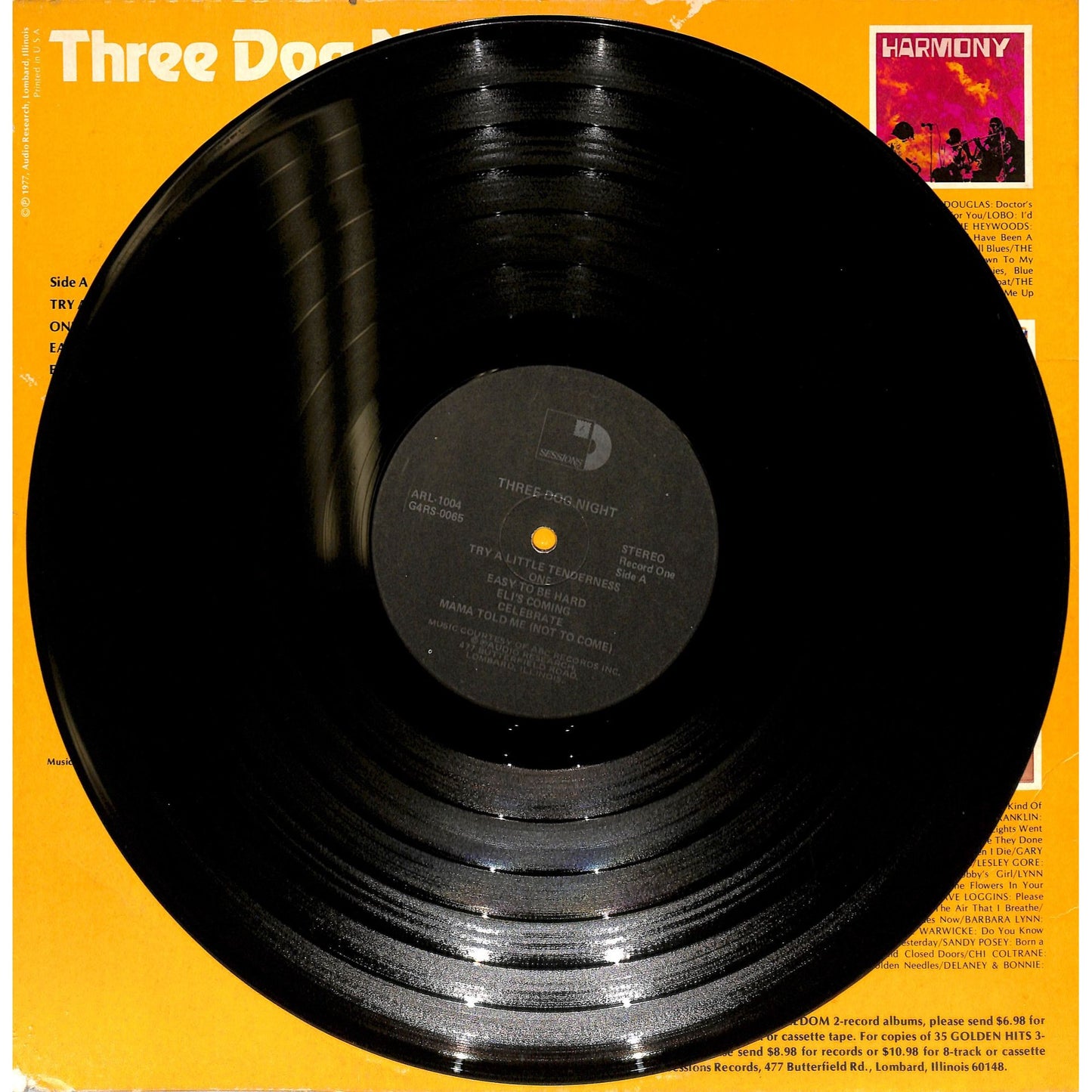 Three Dog Night Self Titled 2LP Vinyl Record ARL 1004