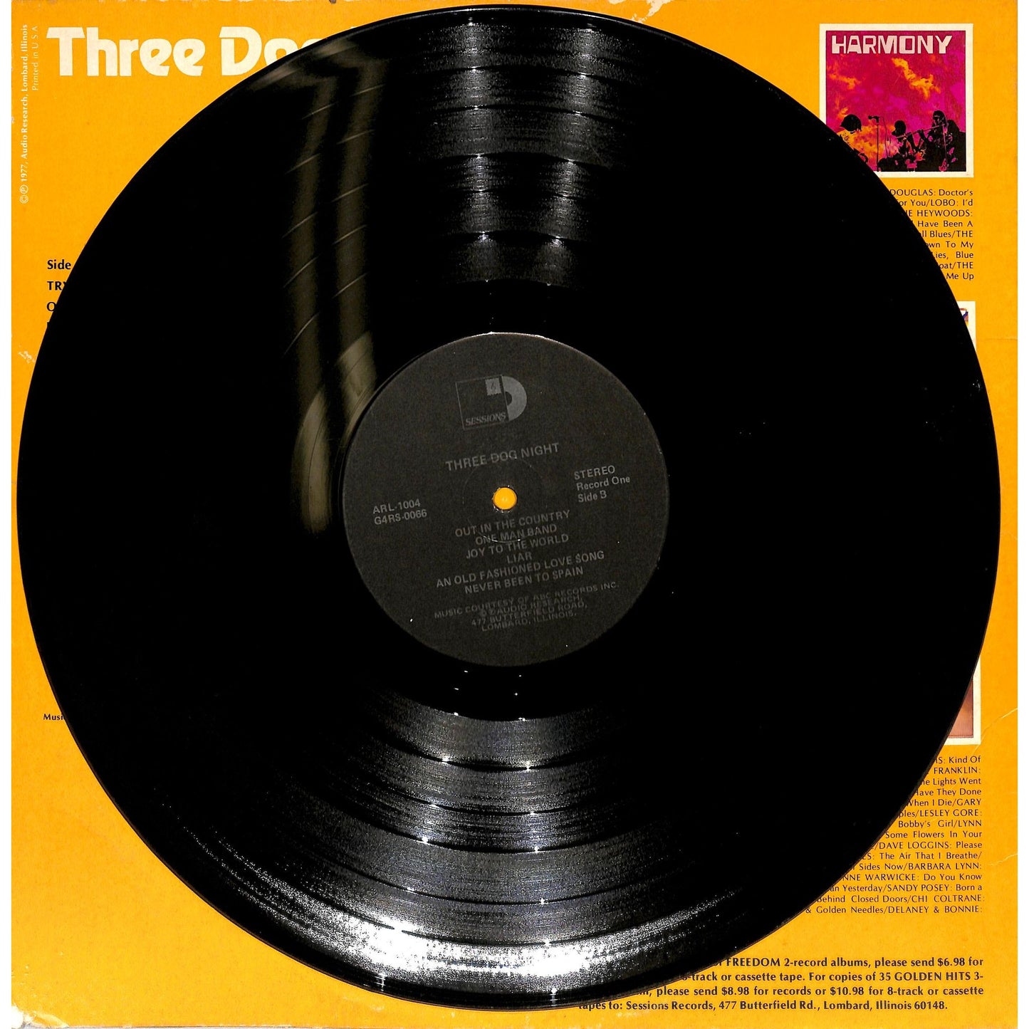 Three Dog Night Self Titled 2LP Vinyl Record ARL 1004