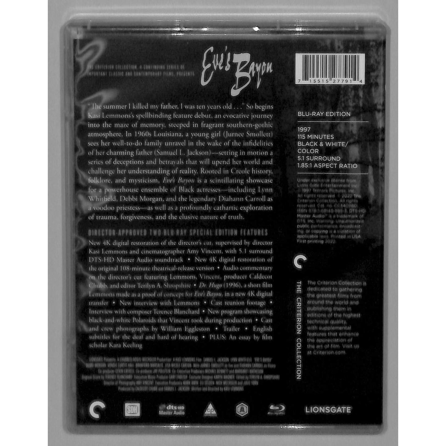 Eve's Bayou (1997) Blu-Ray VG Condition