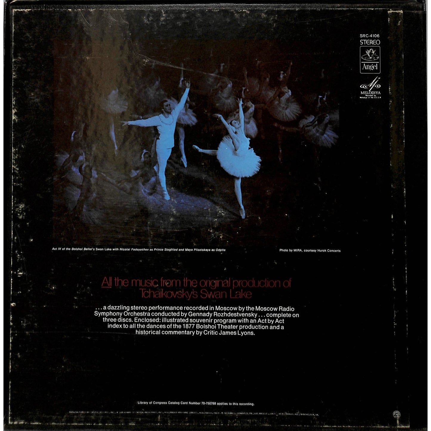 Tchaïkovsky & Rozhdestvensky – Swan Lake 3LP Vinyl Record SRC 4106