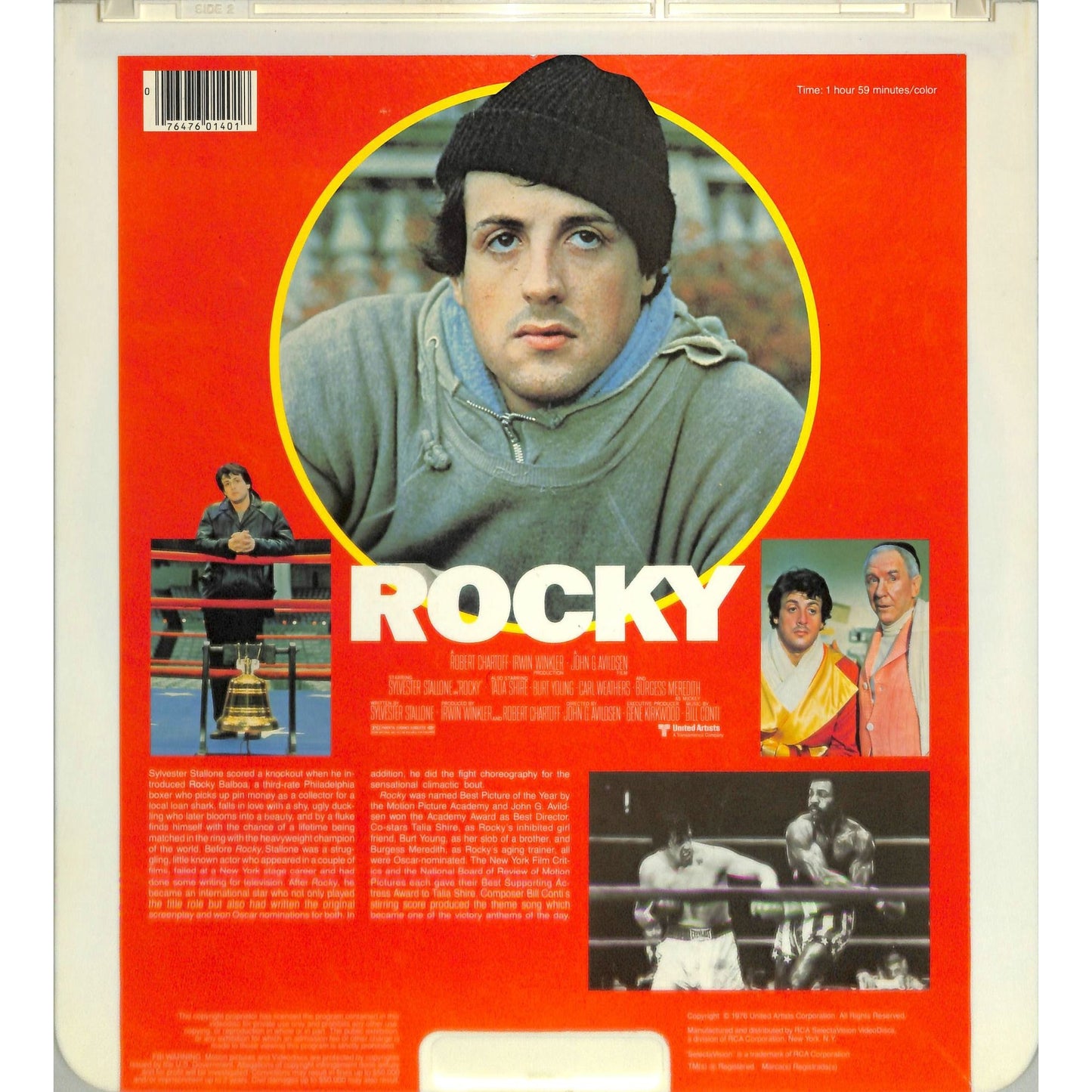 Rocky (1976) Vintage CED Videodisc TESTED WORKING