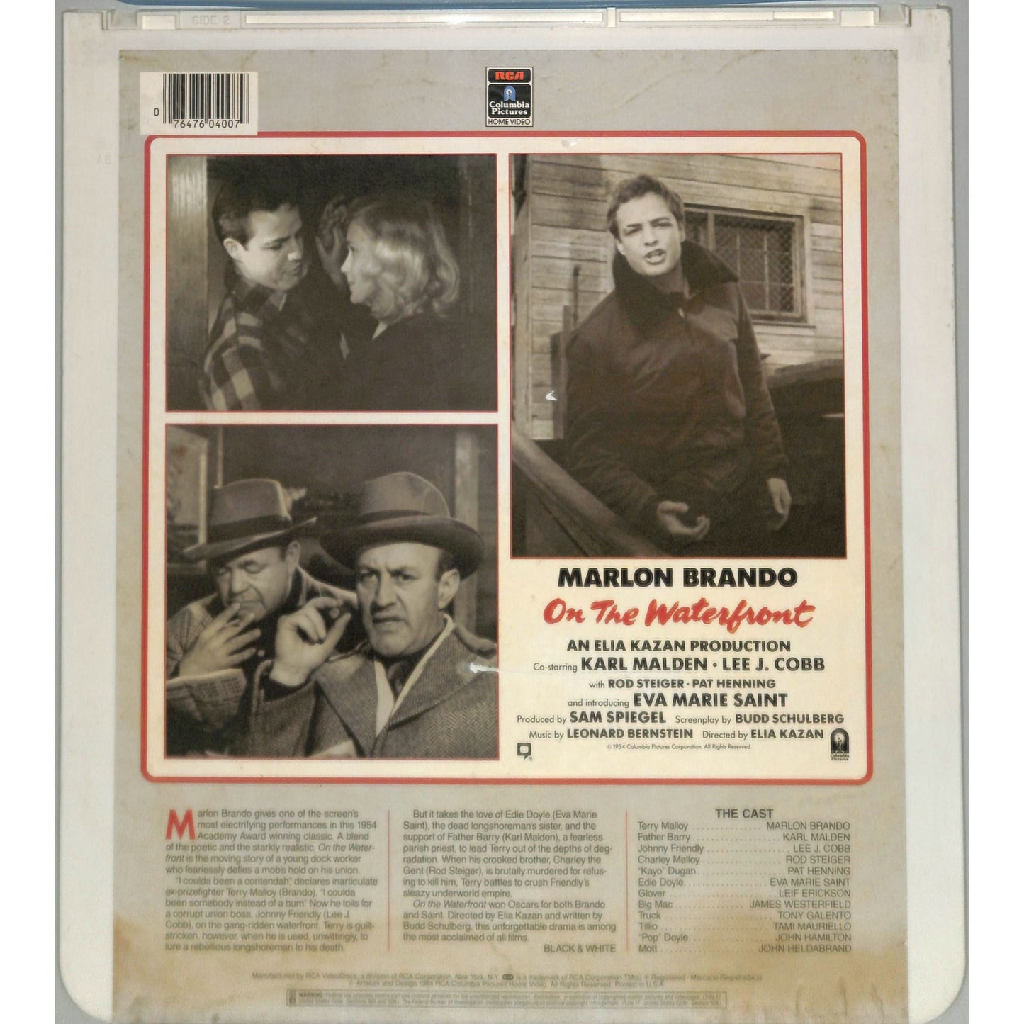 On the Waterfront (1954) Vintage CED Videodisc TESTED WORKING