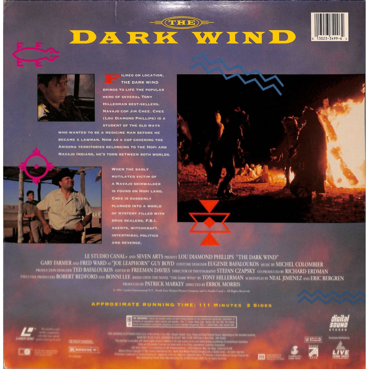 The Dark Wind (1991) Laserdisc