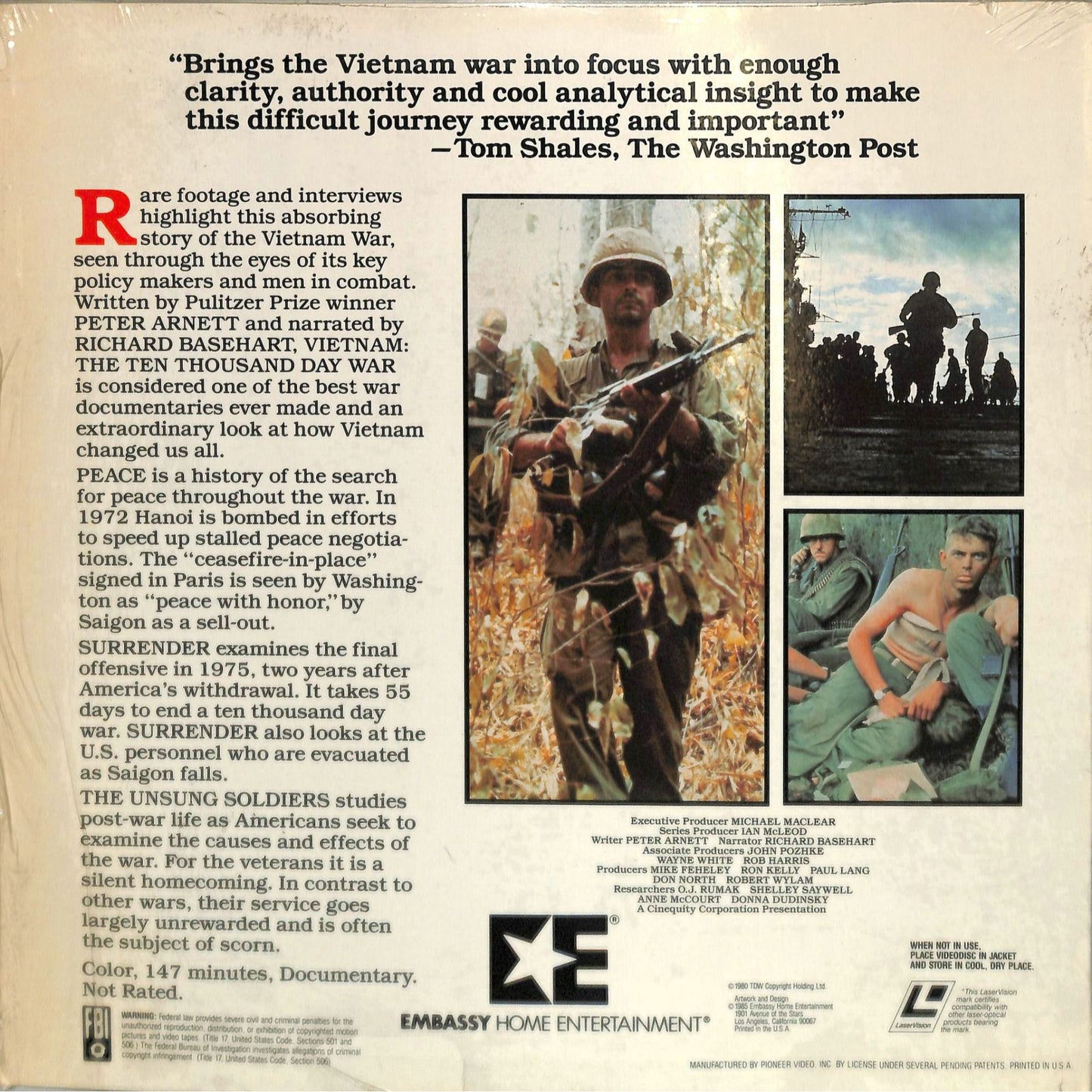 Vietnam: The Ten Thousand Day War, Vol. 6 (1980) Laserdisc