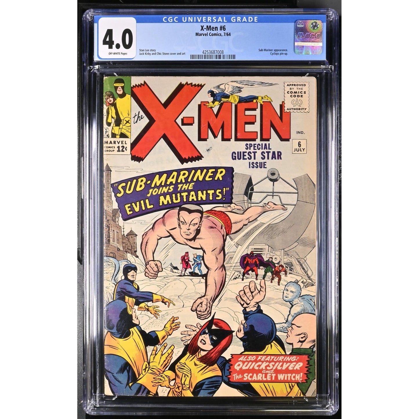 X-Men #6 (1964) CGC 4.0 Marvel Key Issue Sub-Mariner Appearance