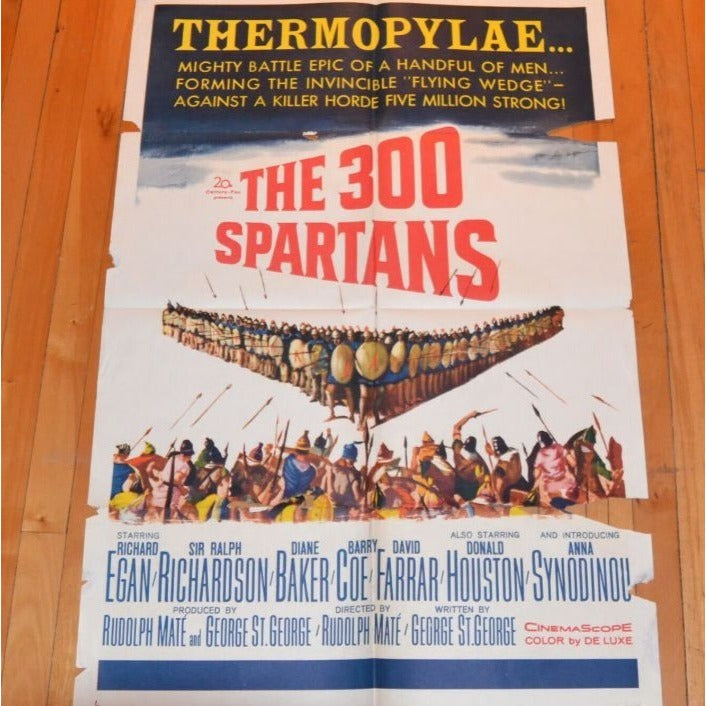 The 300 Spartan (1962) Original Movie Poster Folded 27x41