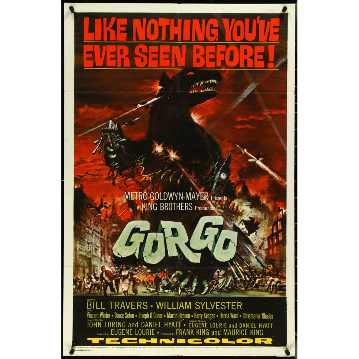 Gorgo (1961) Original Movie Poster Folded 27x41