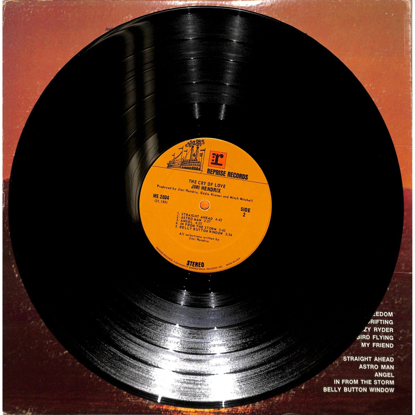 Jimi Hendrix - The Cry of Love Vinyl Record MS 2034
